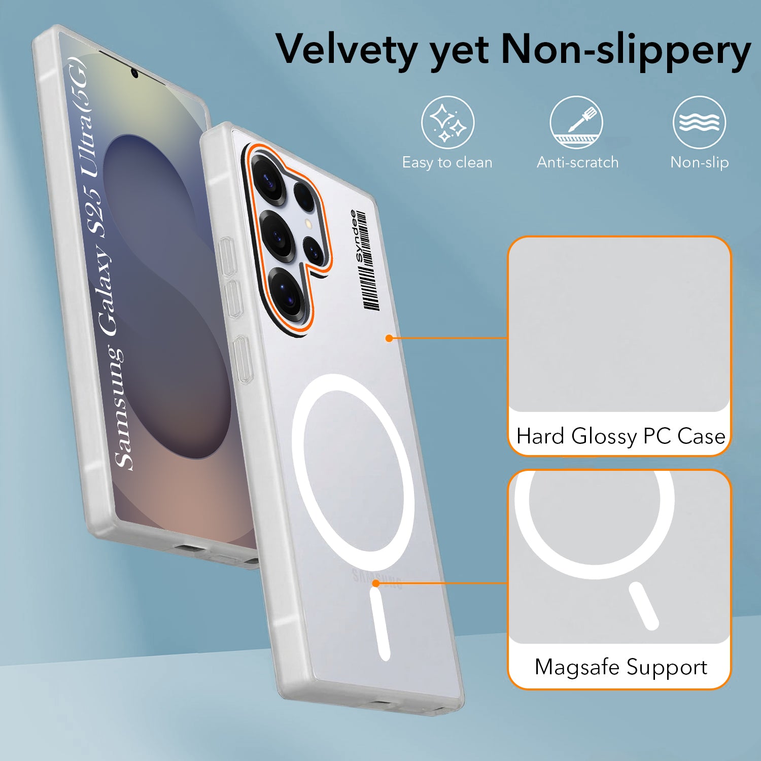 For Samsung Galaxy S25 Ultra Back Cover Case (Soft Touch | Camera Bump Protection | MagSafe Compatible | Matte Finish)