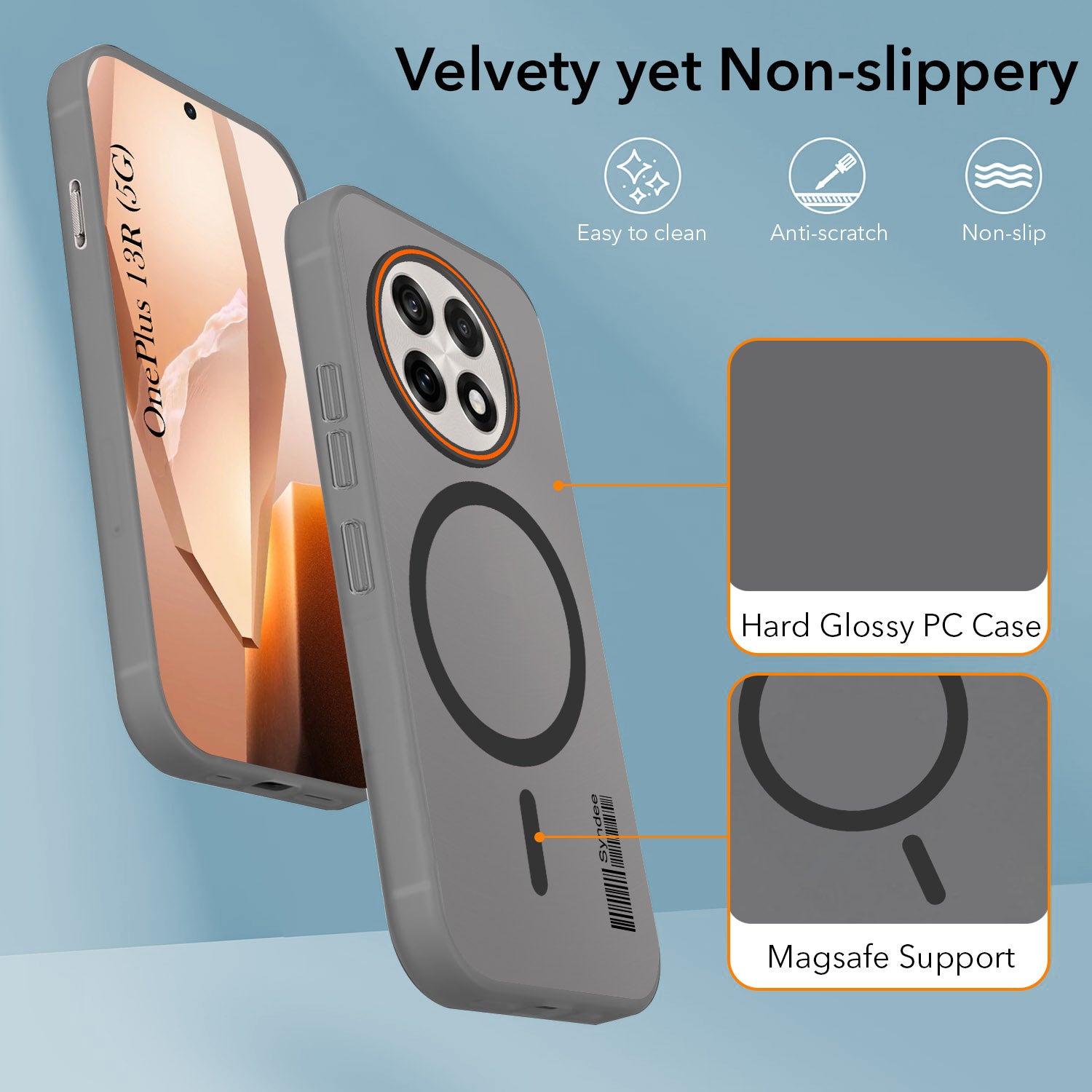 For OnePlus 13R Back Cover Case (Soft Touch | Camera Bump Protection | MagSafe Compatible | Matte Finish)