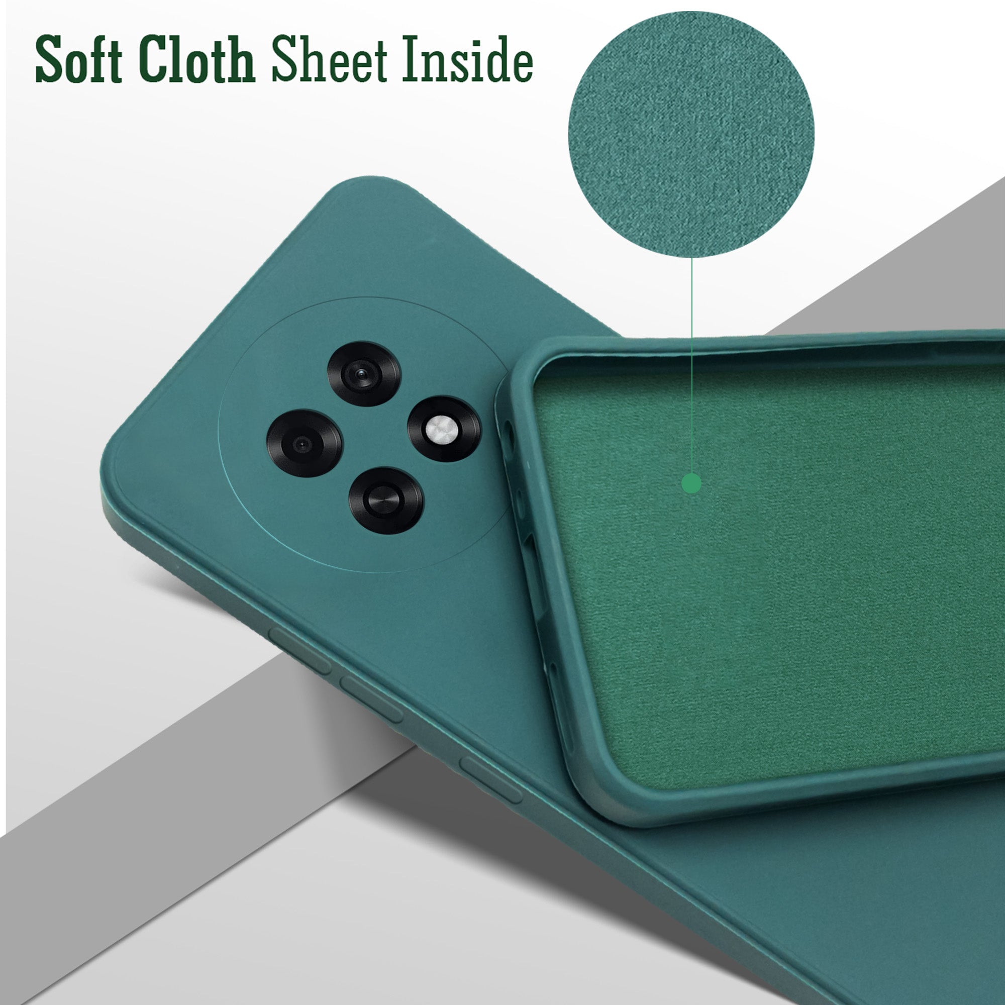 For Oppo F31 Pro Plus Back Cover Case (Matte Finish Silicone with Inside Fiber cloth)
