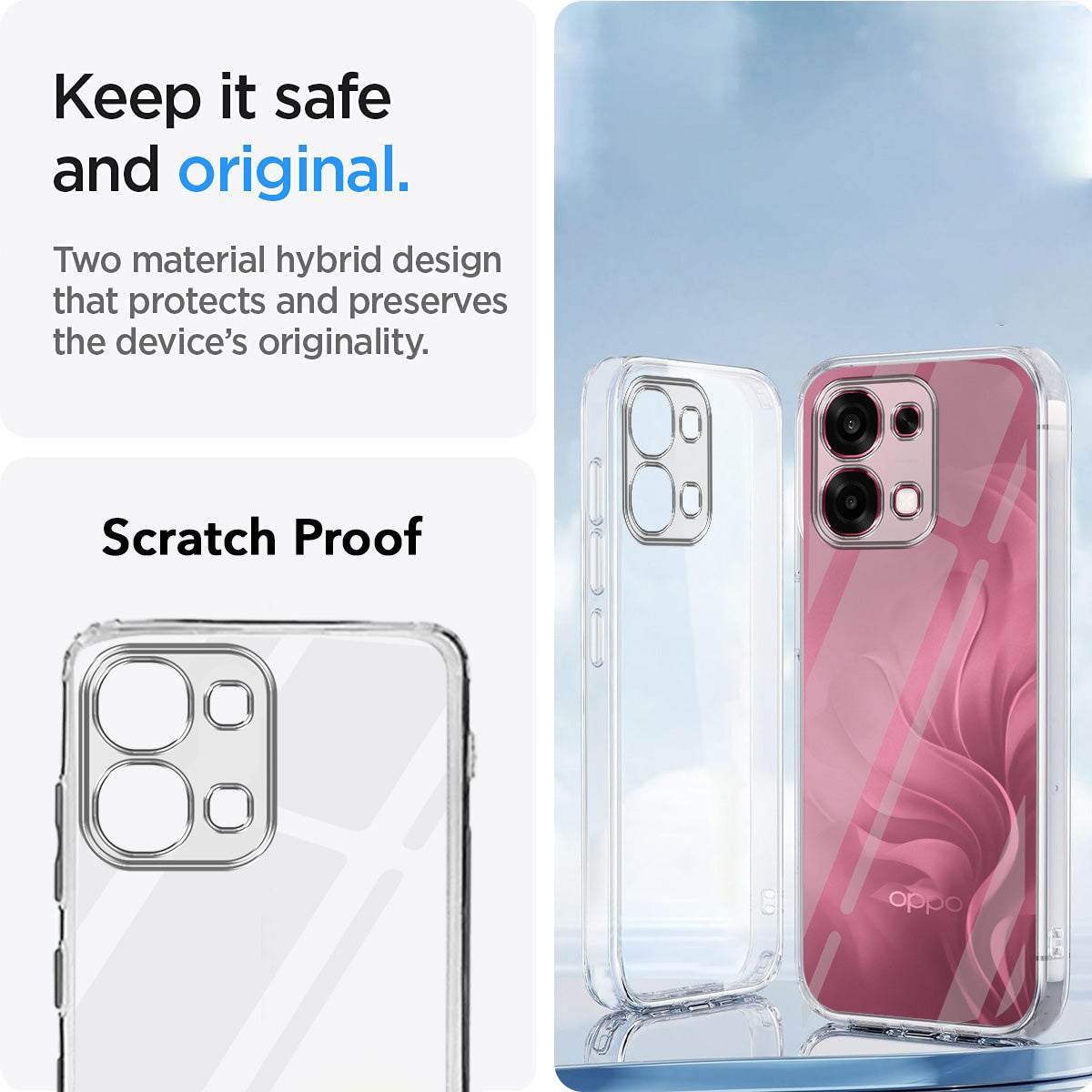For Oppo F31 5G | Oppo F33 5G Back Cover Case (Clear Shockproof Case with Camera Protection | Soft and Flexible | Transparent)
