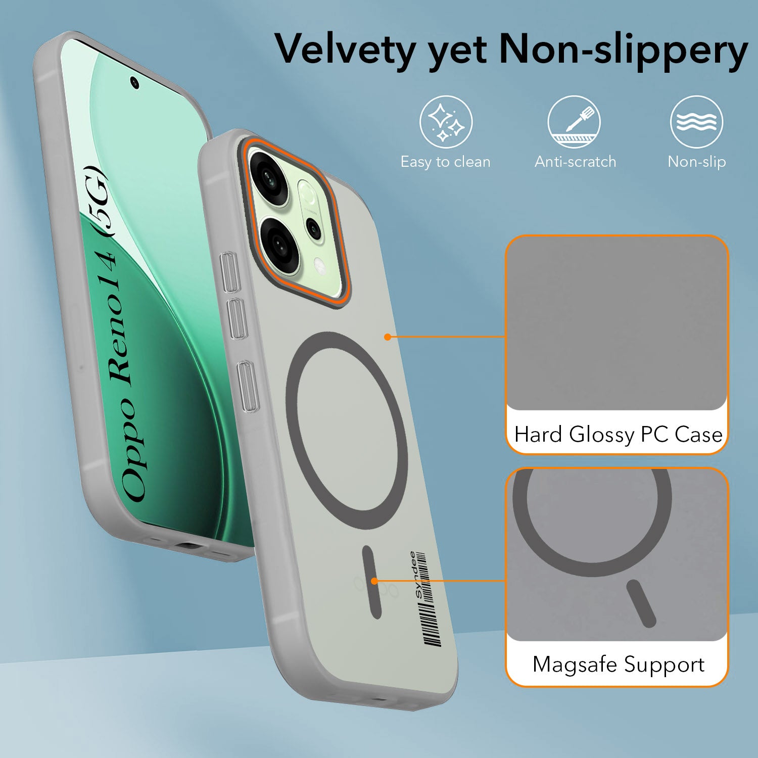 For Oppo Reno14 5G | Oppo Reno 14 5G Back Cover Case (Soft Touch | Camera Bump Protection | MagSafe Compatible | Matte Finish)