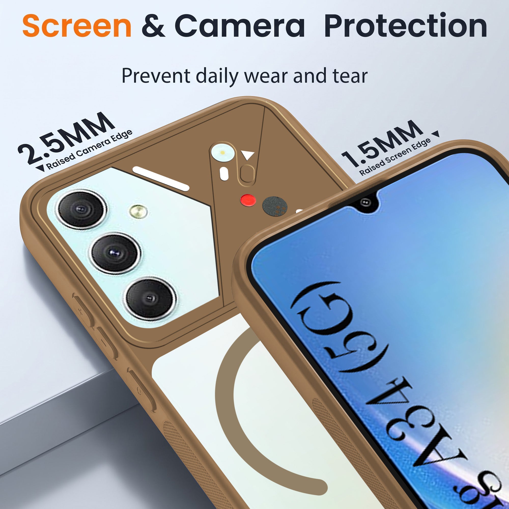 For Samsung Galaxy A34 5G Back Cover Case Lifetime Anti-Yellow Clear (Camera Protection | Side Grip | Wireless MagSafe Compatible)