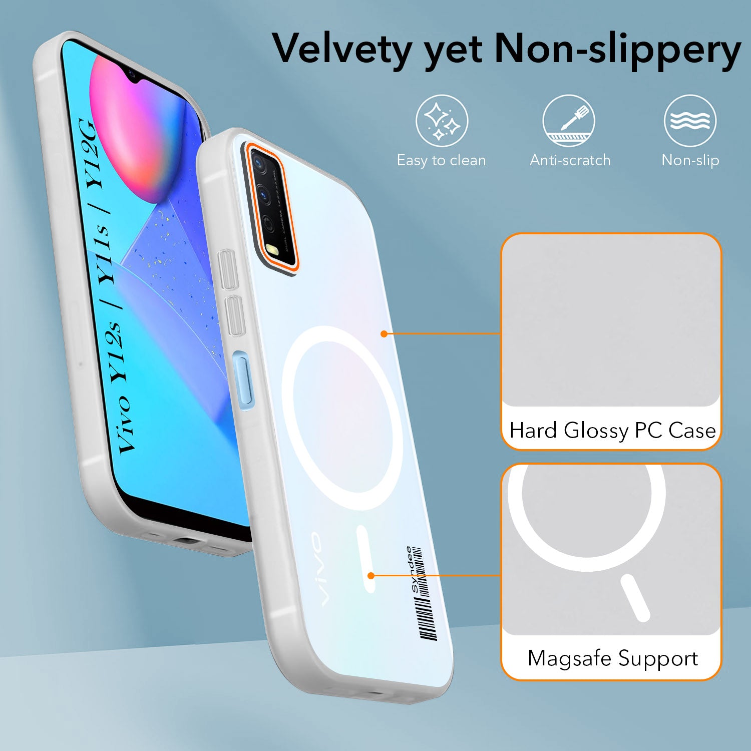 For Vivo Y12s | Y11s | Y12G Back Cover Case (Soft Touch | Camera Bump Protection | MagSafe Compatible | Matte Finish)