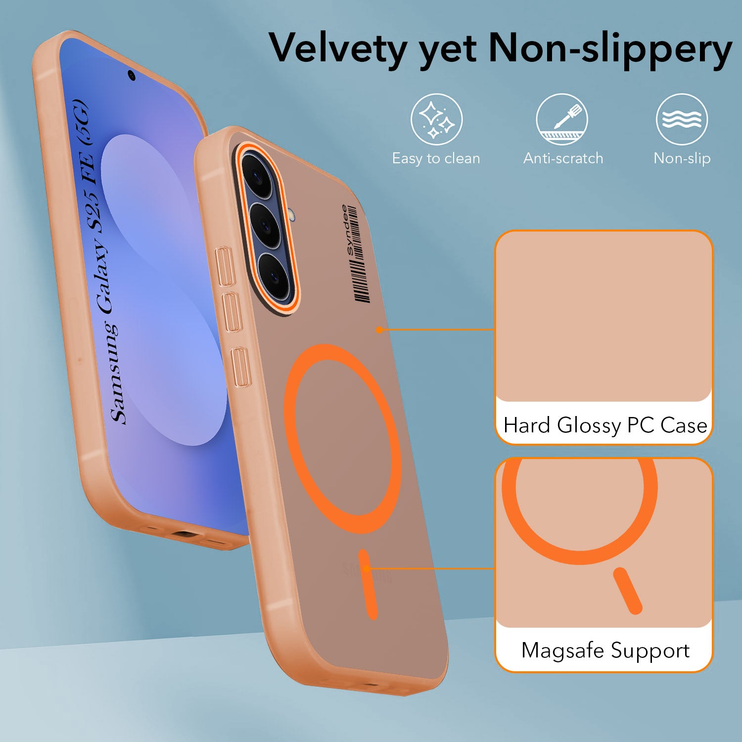 For Samsung Galaxy S25 FE Back Cover Case (Soft Touch | Camera Bump Protection | MagSafe Compatible | Matte Finish)