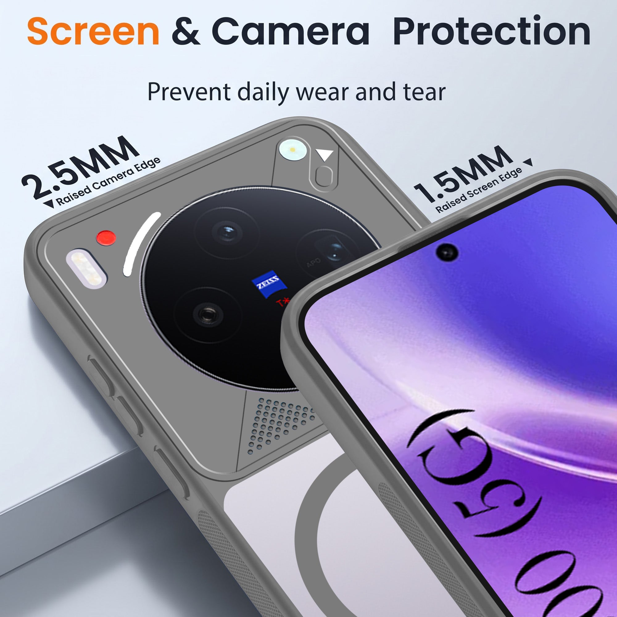For Vivo X300 5G Back Cover Case Lifetime Anti-Yellow Clear (Camera Protection | Side Grip | Wireless MagSafe Compatible)