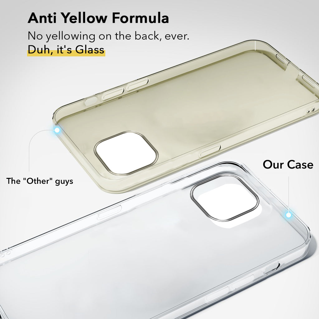 For Apple iPhone 13 Back Cover Case (Hard Anti Yellow Clear Case | Drop & Camera Protection | Shockproof Polycarbonate)