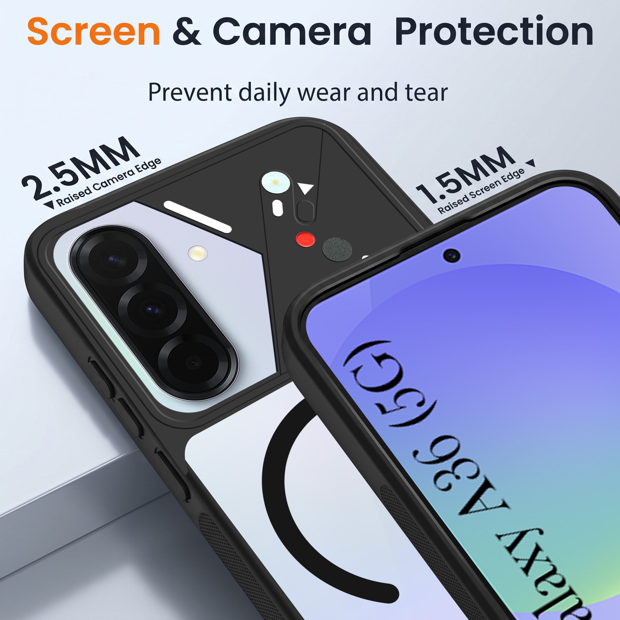 For Samsung Galaxy A36 5G Back Cover Case Lifetime Anti-Yellow Clear (Camera Protection | Side Grip | Wireless MagSafe Compatible)