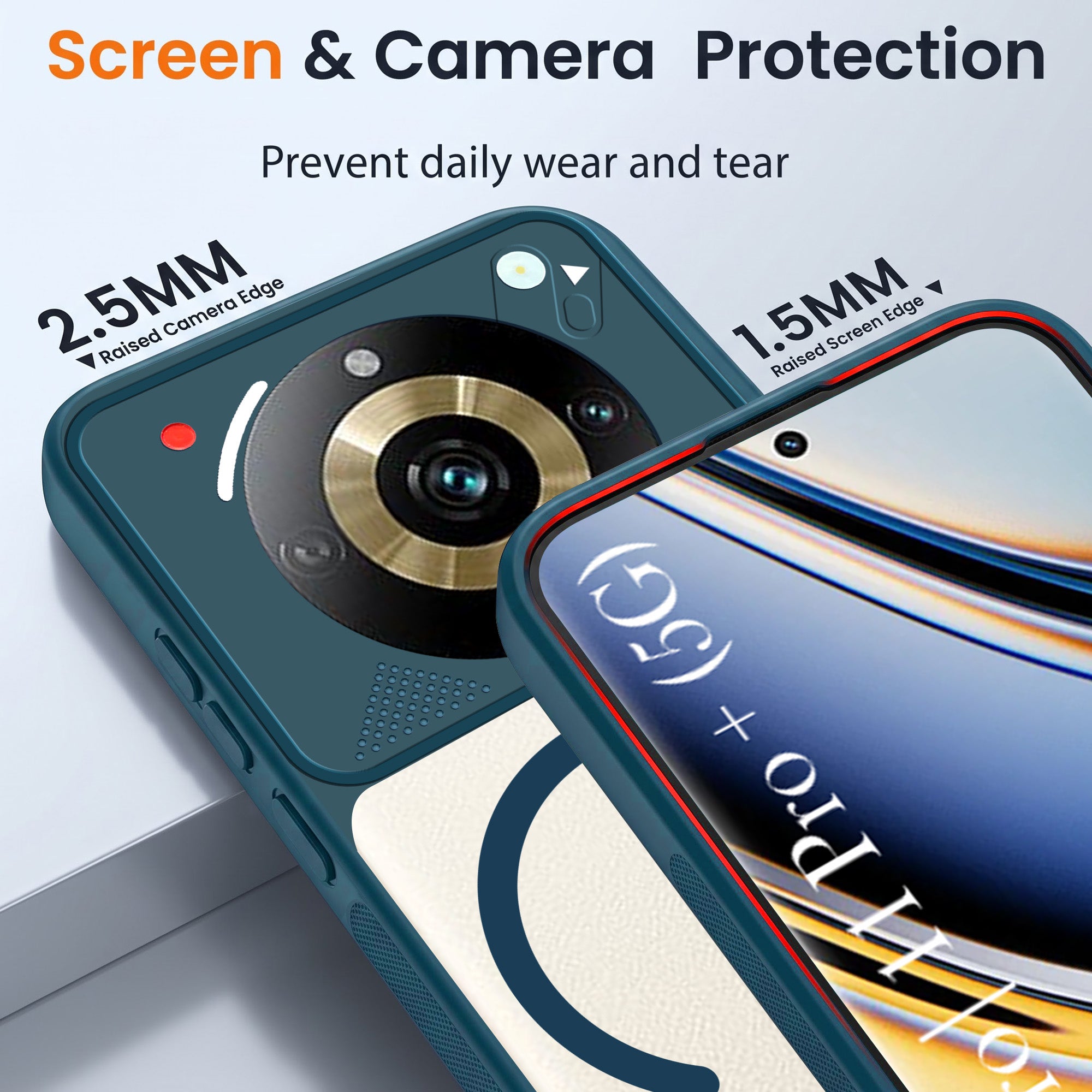 For Realme 11 Pro 5G | Realme 11 Pro Plus 5G Back Cover Case Lifetime Anti-Yellow Clear (Camera Protection | Side Grip | Wireless MagSafe Compatible)