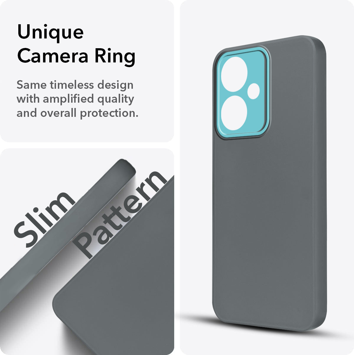 For Poco M6 5G Back Cover Case (Dual Color Matte Finish | Full Camera Protection | Sleek and Professional)