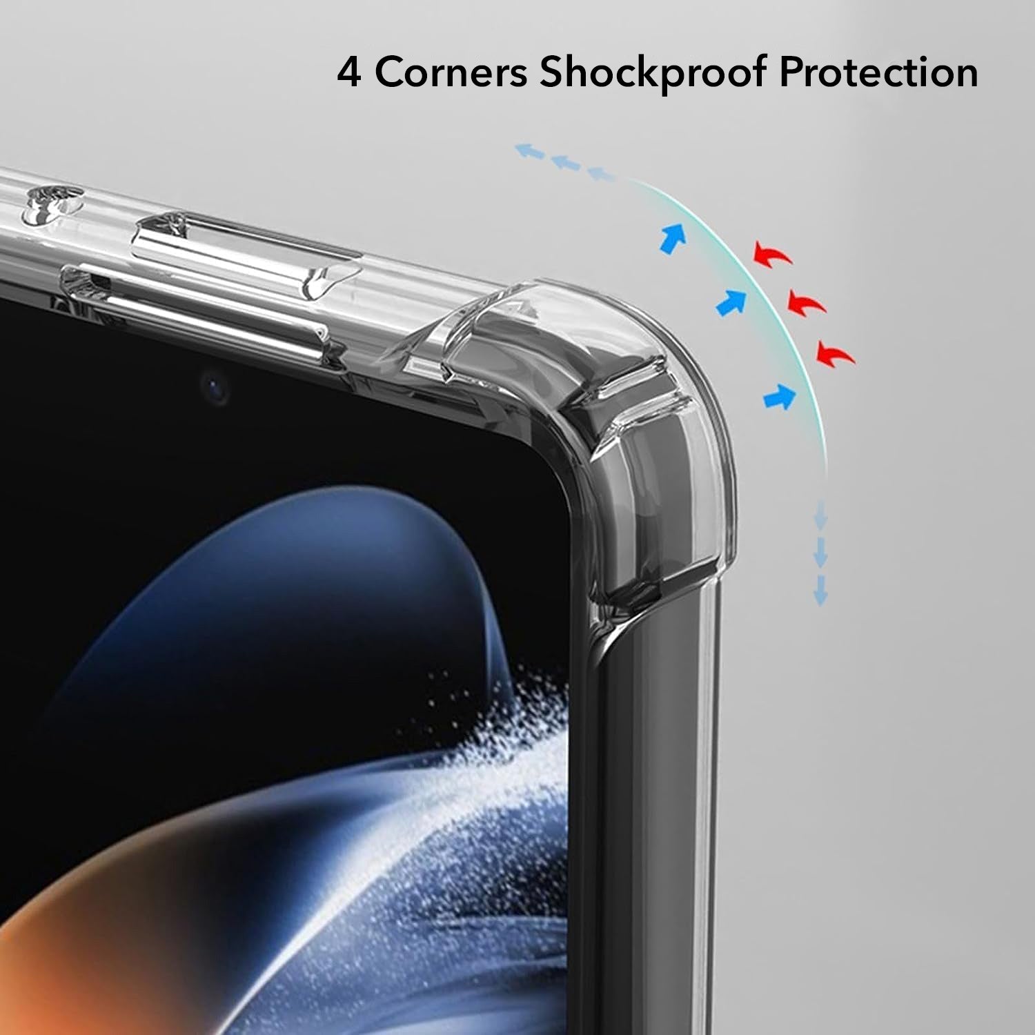 For Samsung Galaxy Z Fold5 5G Back Cover (Shockproof Crystal Clear Case |  Drop & Camera Protection | Hard Polycarbonate)