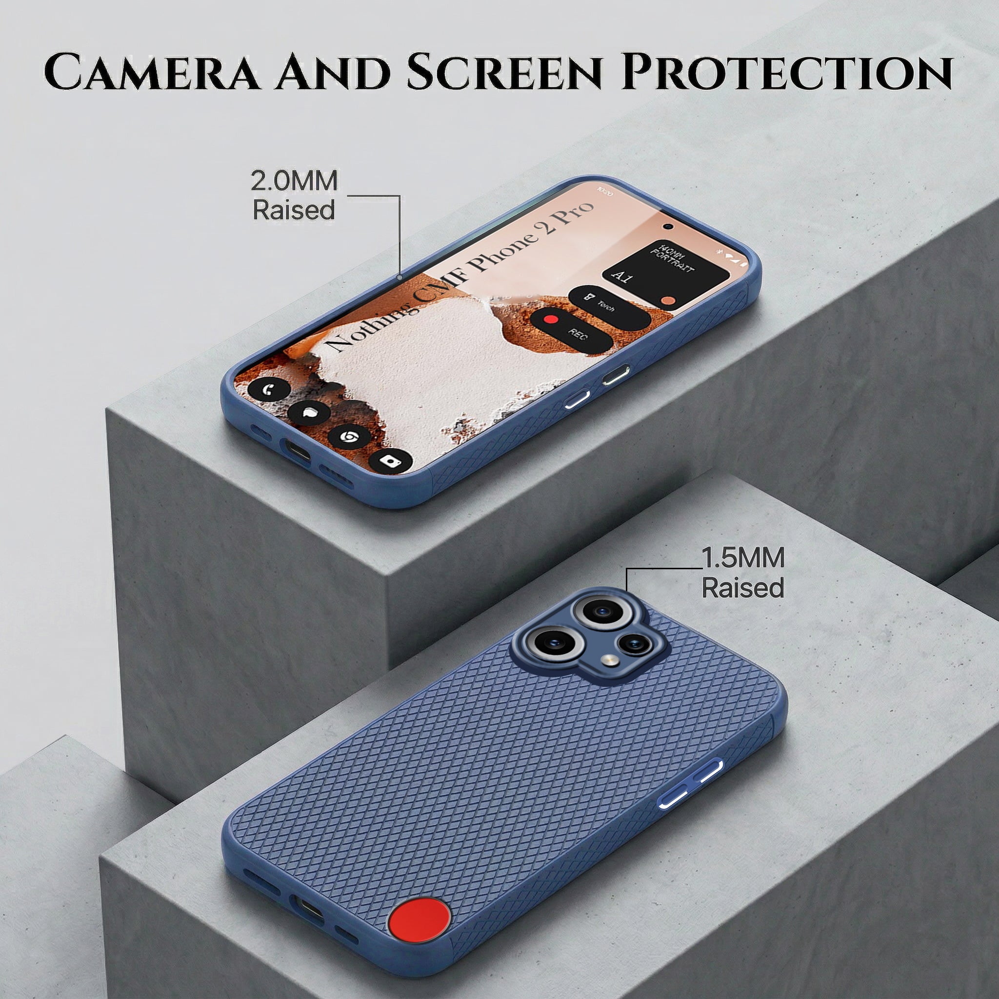For Nothing CMF Phone 2 Pro Combo with Back Cover and 9H Tempered Glass (Liquid Silicone | Camera Protection | Oleophobic Coating Screen Glass)