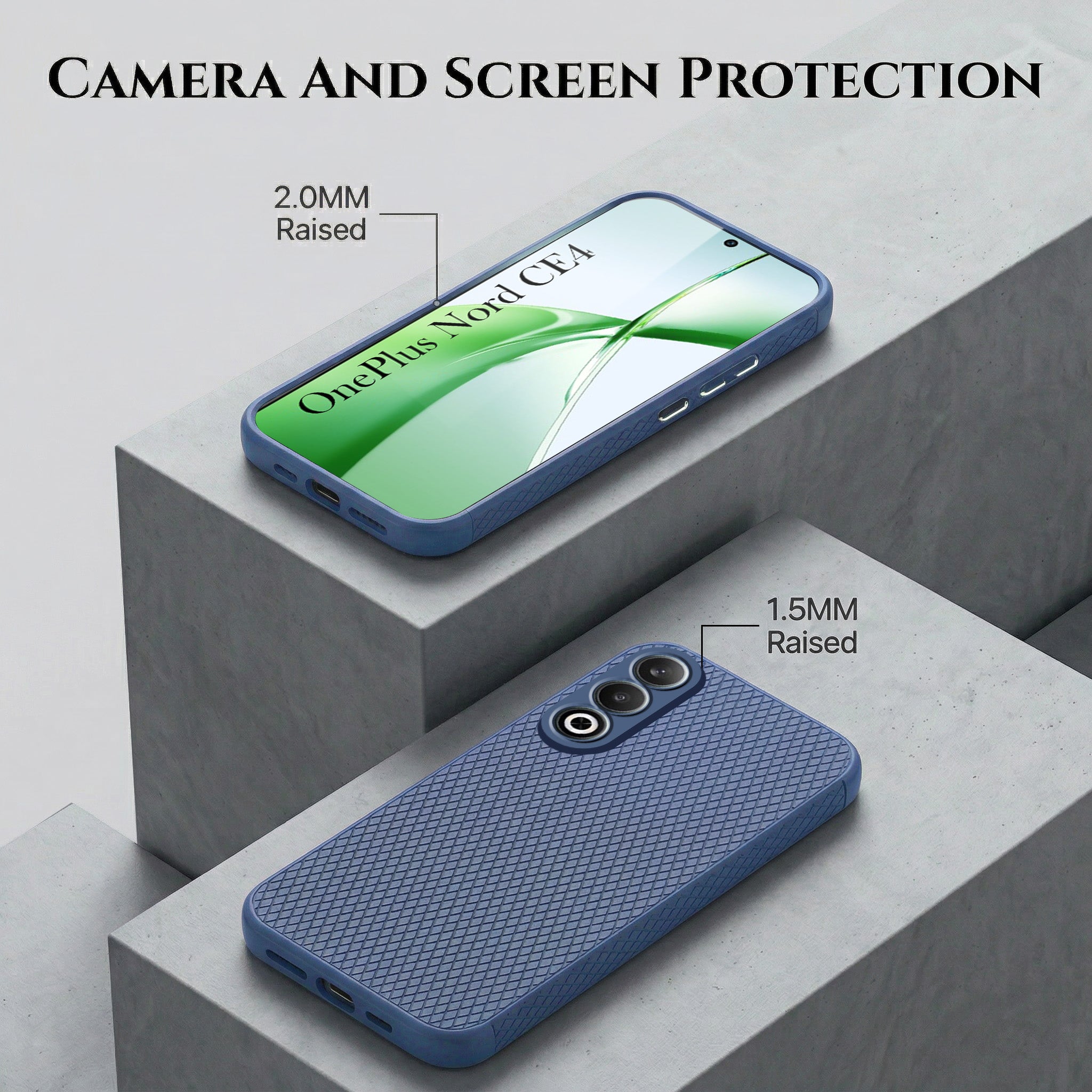 For Oneplus Nord CE 4 Combo with Back Cover and 9H Tempered Glass (Liquid Silicone | Camera Protection | Oleophobic Coating Screen Glass)
