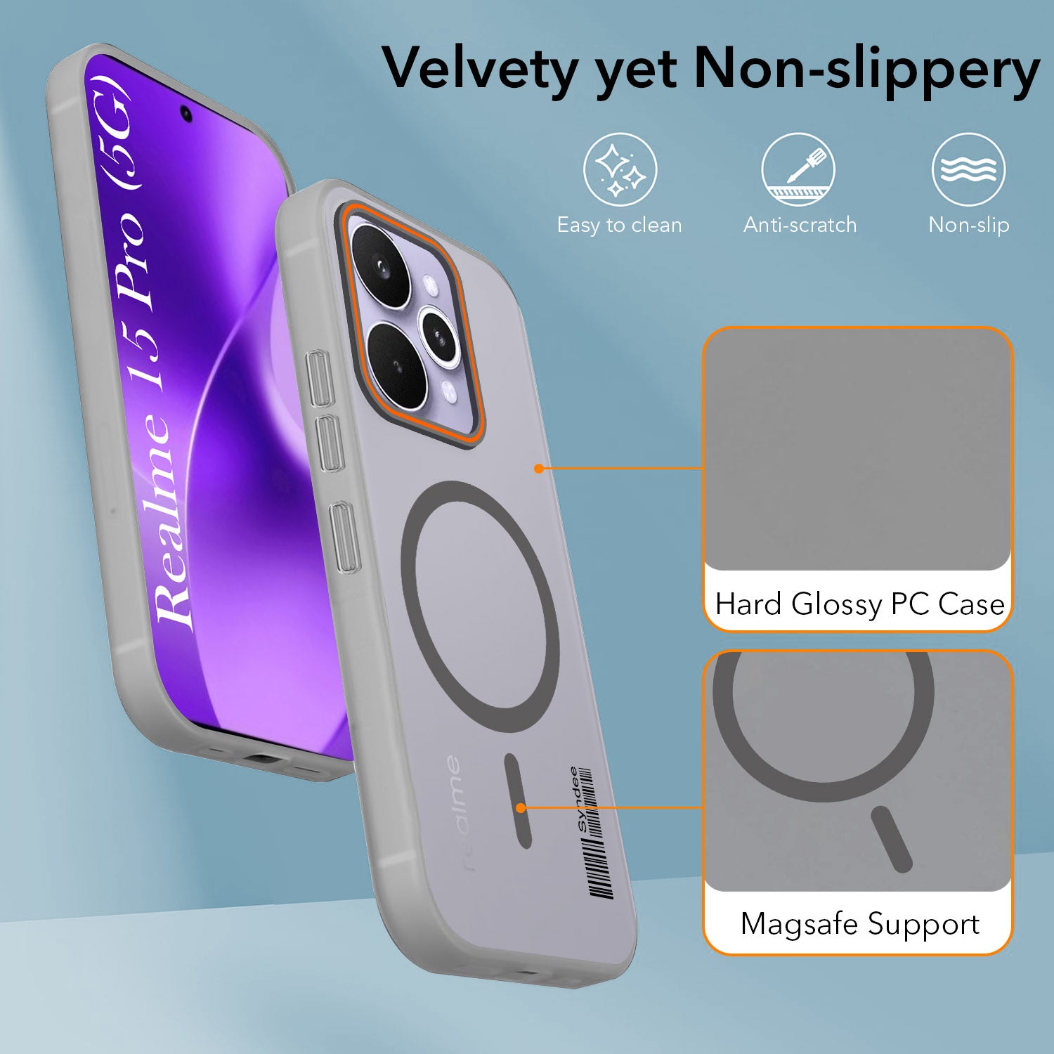 For Realme 15 Pro Back Cover Case (Soft Touch | Camera Bump Protection | MagSafe Compatible | Matte Finish)