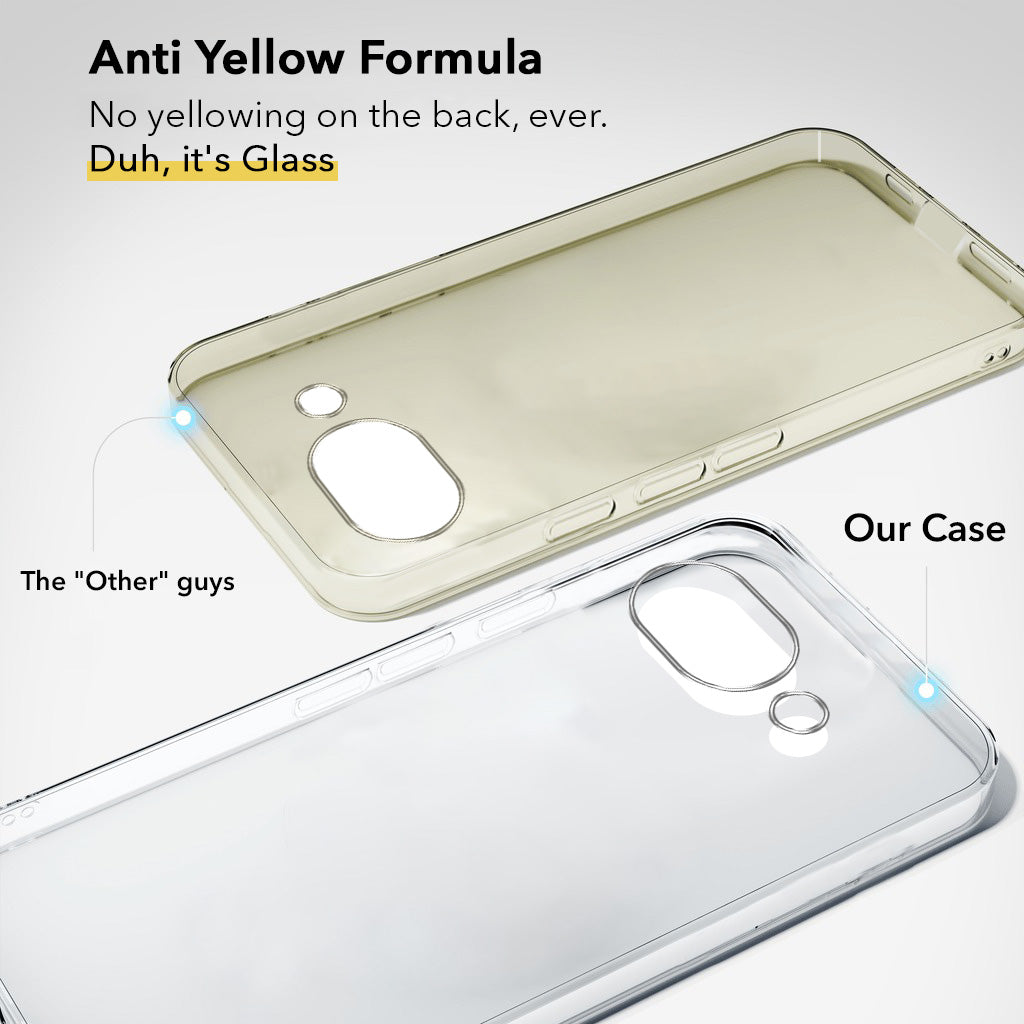 For Google Pixel 10a Back Cover Case Lifetime Anti-Yellow Clear (Sleek Hard Crystal | Shockproof and Camera Protection)