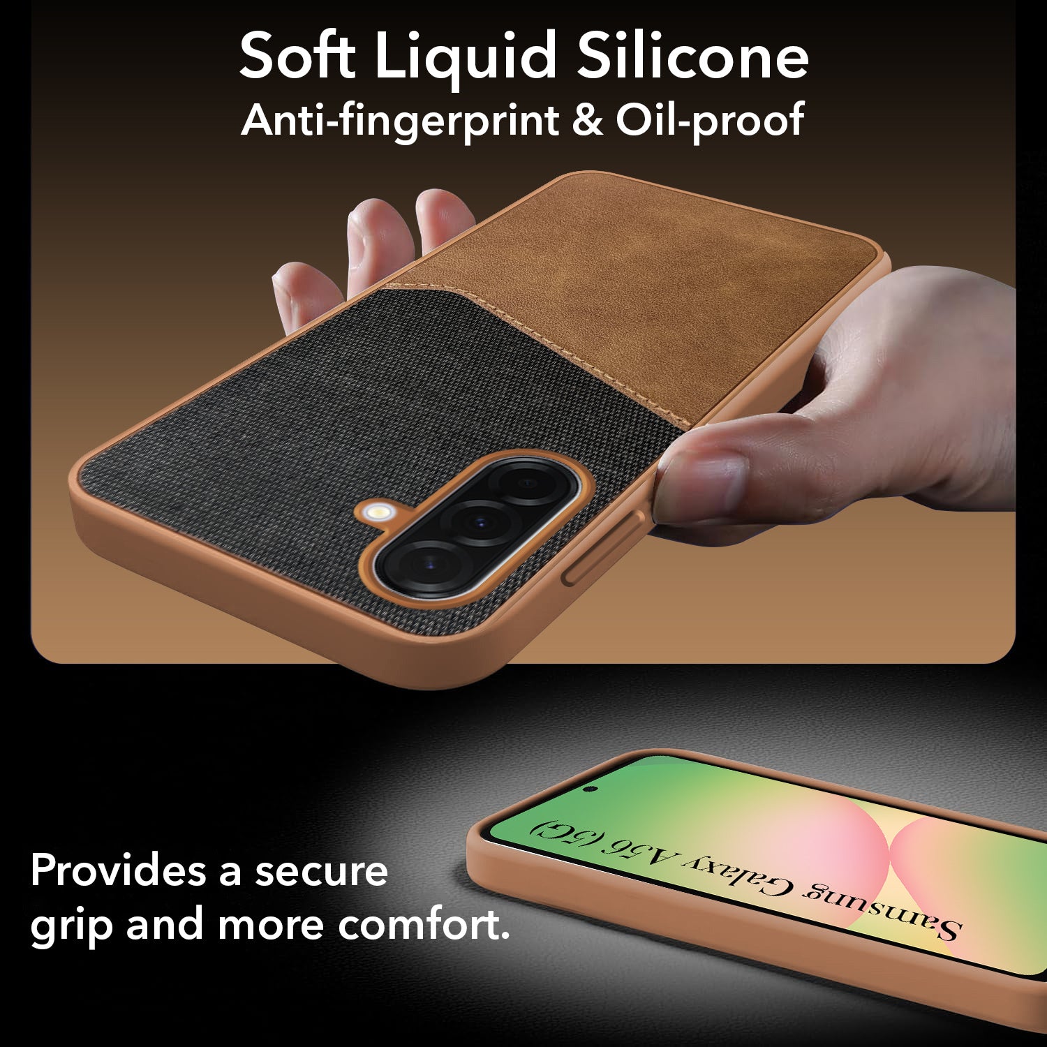For Samsung Galaxy A56 Back Cover Case (Dual PU Leather Stitch | Professional Minimalist | Soft and Flexible)
