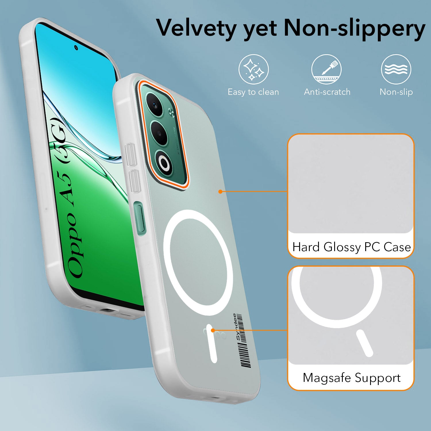 For Oppo A5 5G Back Cover Case (Soft Touch | Camera Bump Protection | MagSafe Compatible | Matte Finish)