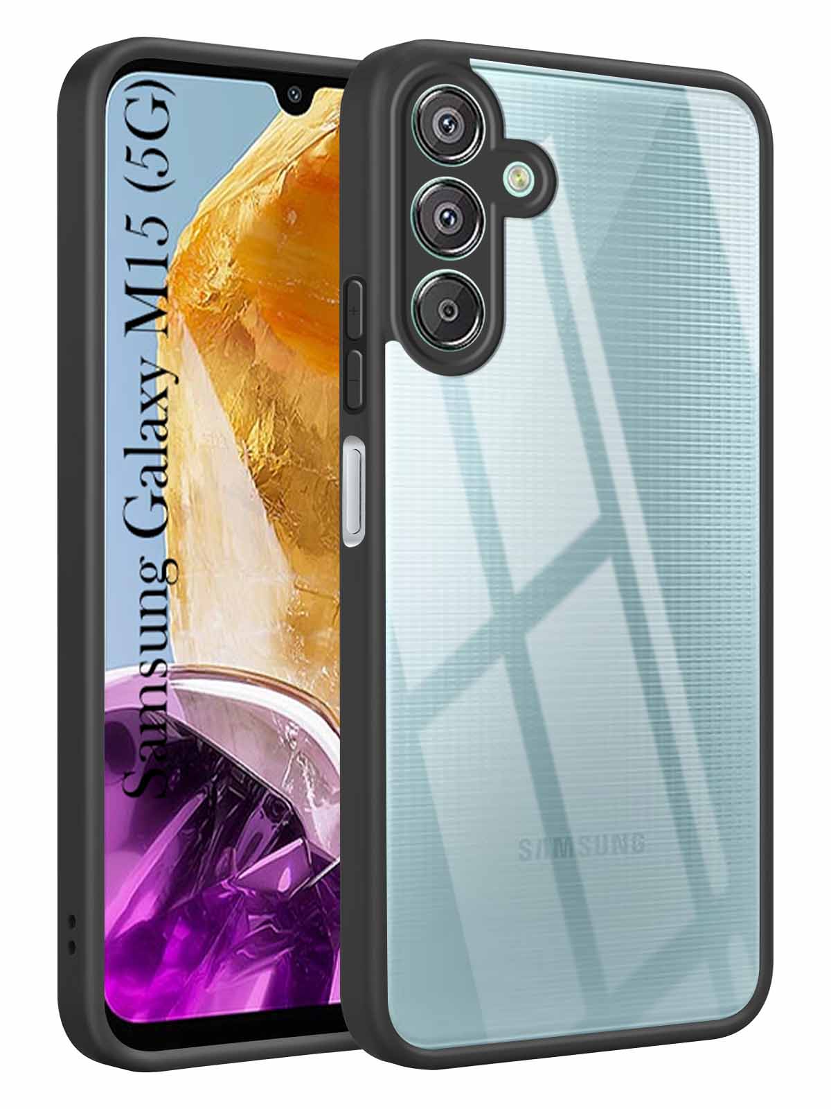 For Samsung Galaxy M15 5G Back Cover Case Ultra-Hybrid  (Lifetime Anti Yellow | Anti Scratch | Crystal Clear Shockproof)