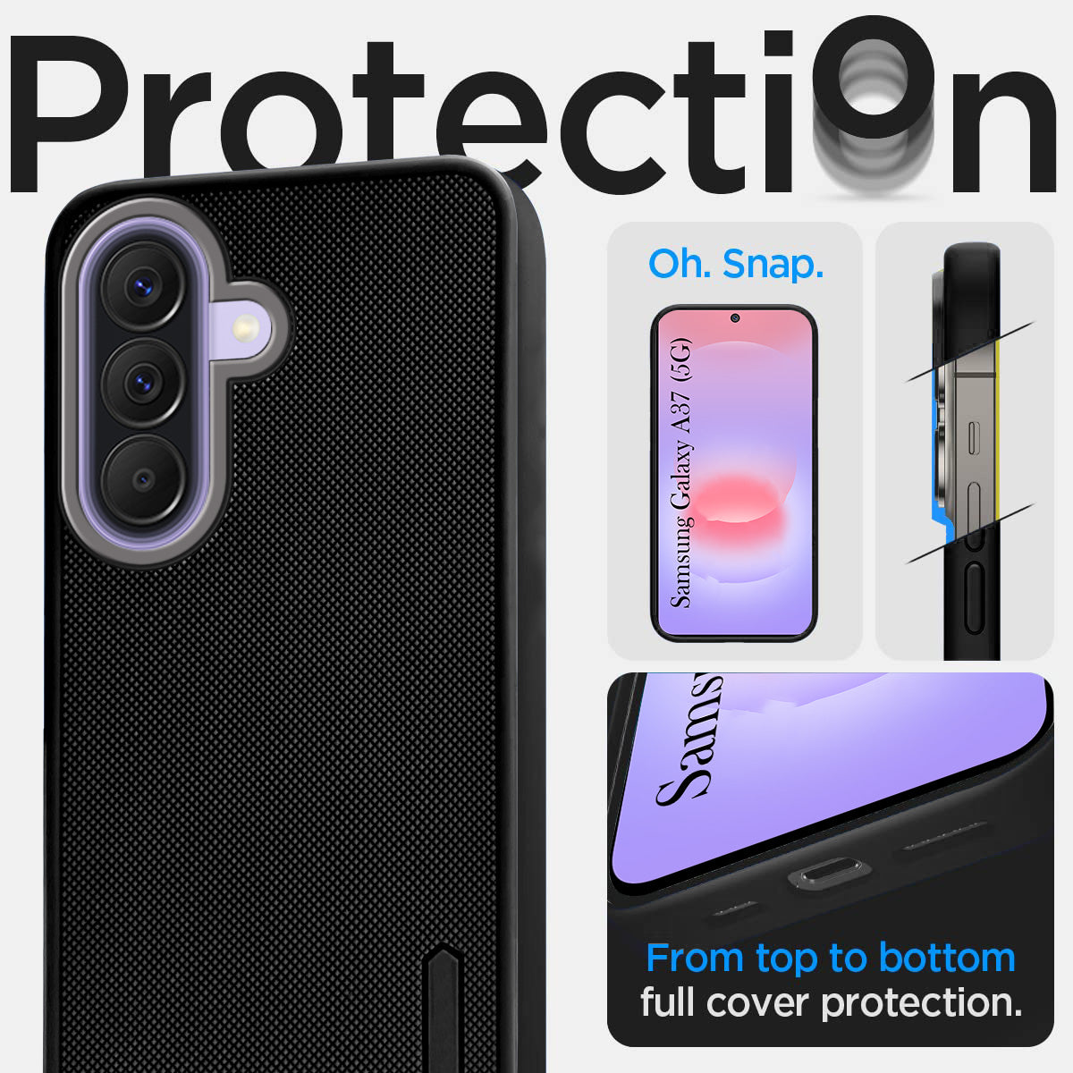 For Samsung Galaxy A37 5G Back Cover Case Rubberised (Textured Grip Design | Micro-Fiber Cloth Inside | Slim and Light Weight | Soft Touch and Feel)