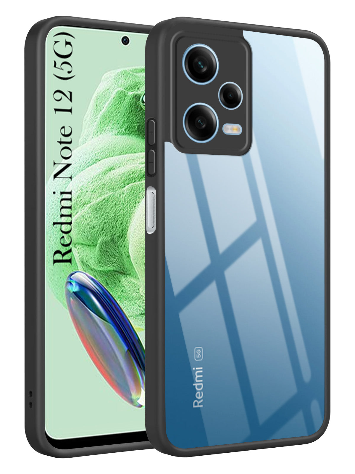 For Redmi Note 12 5G  Back Cover Case Ultra-Hybrid (Lifetime Anti Yellow | Anti Scratch | Crystal Clear Shockproof)