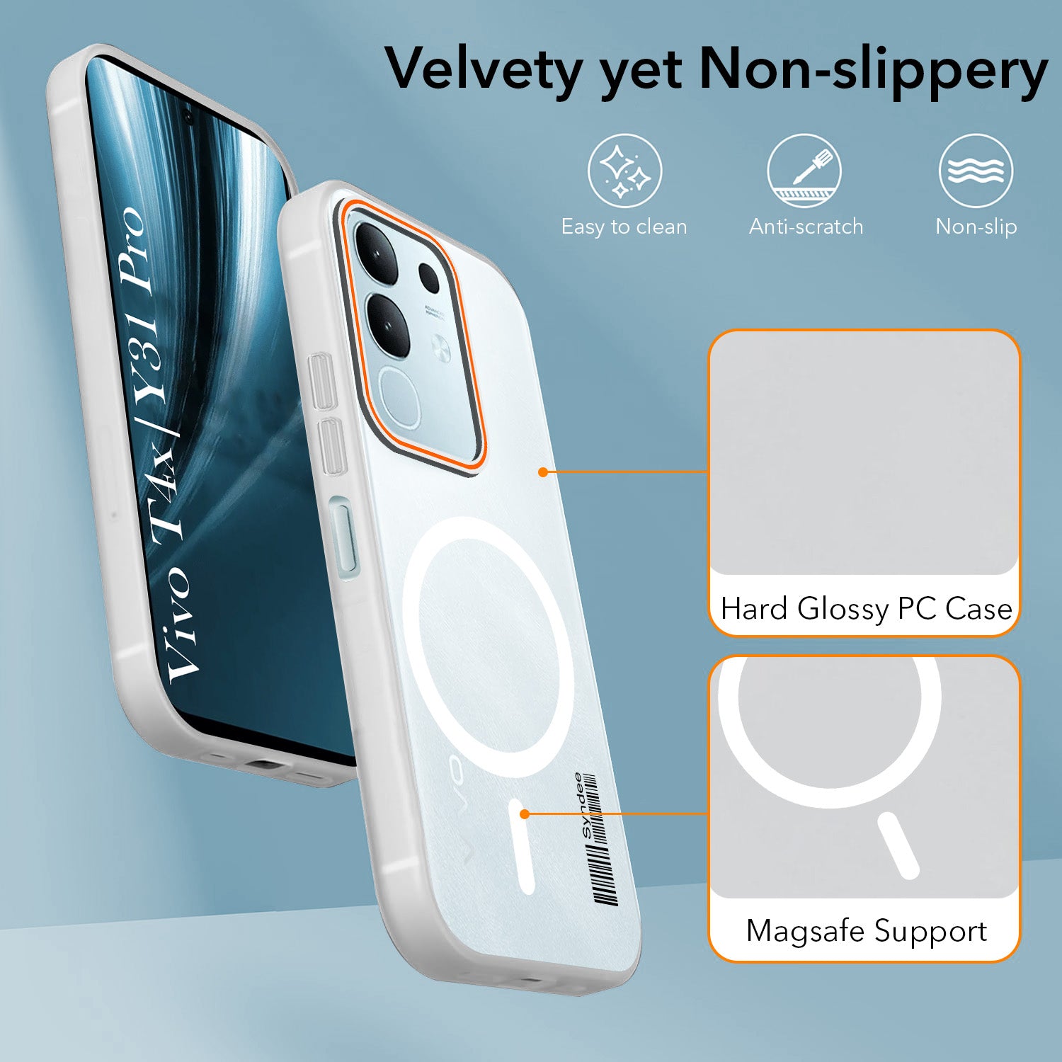 For Vivo T4x | Vivo Y31 Pro Back Cover Case (Soft Touch | Camera Bump Protection | MagSafe Compatible | Matte Finish)