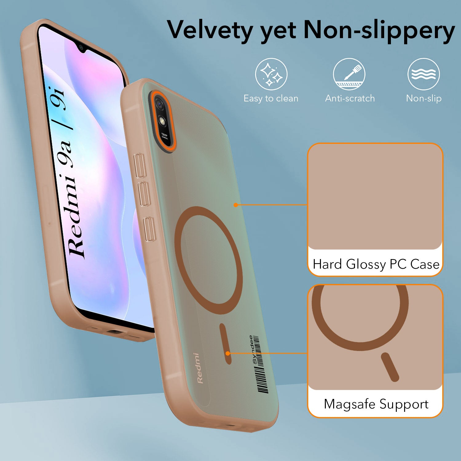 For Xiaomi Mi Redmi 9A | Redmi 9i Back Cover Case (Soft Touch | Camera Bump Protection | MagSafe Compatible | Matte Finish)