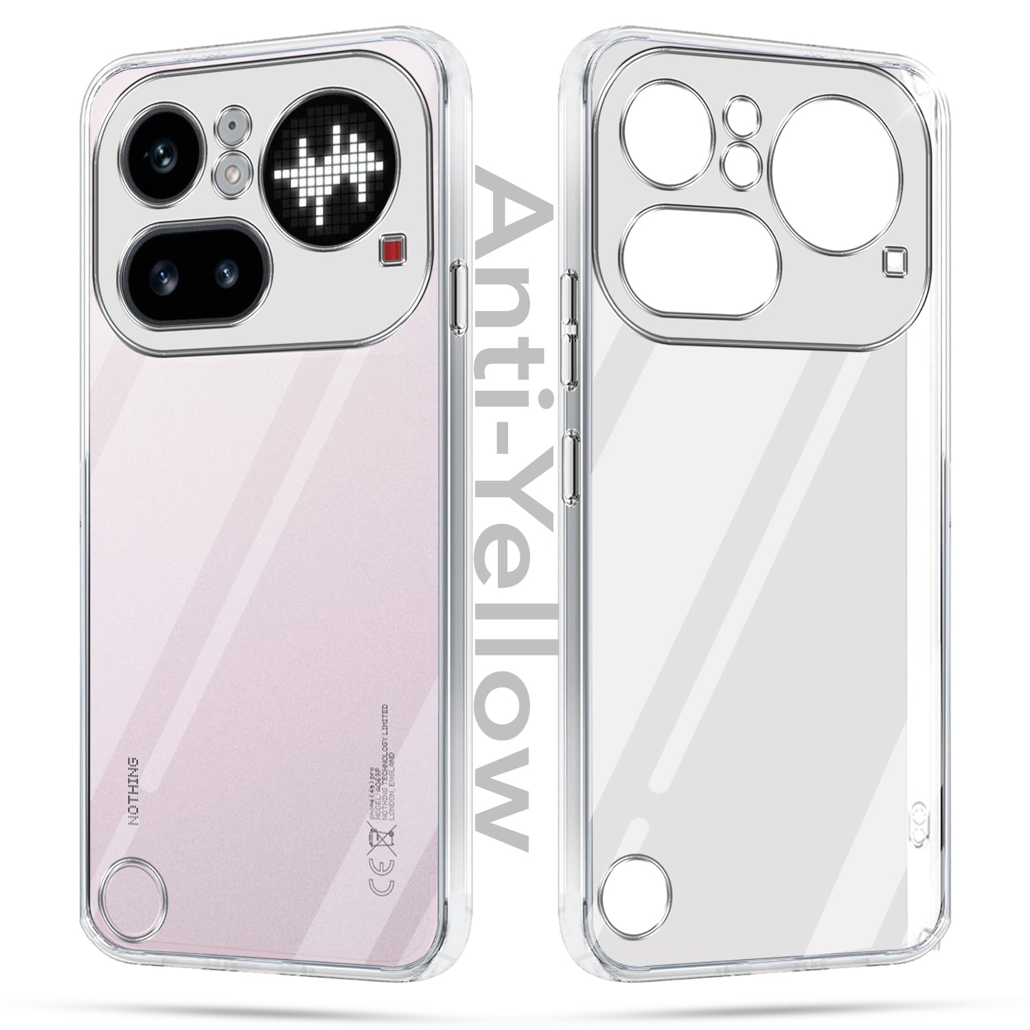 For Nothing Phone 4A Pro 5G Combo with Back Cover and 9H Tempered Glass (Lifetime Anti-Yellow | Sleek Hard Crystal | Oleophobic Coating Screen Glass)