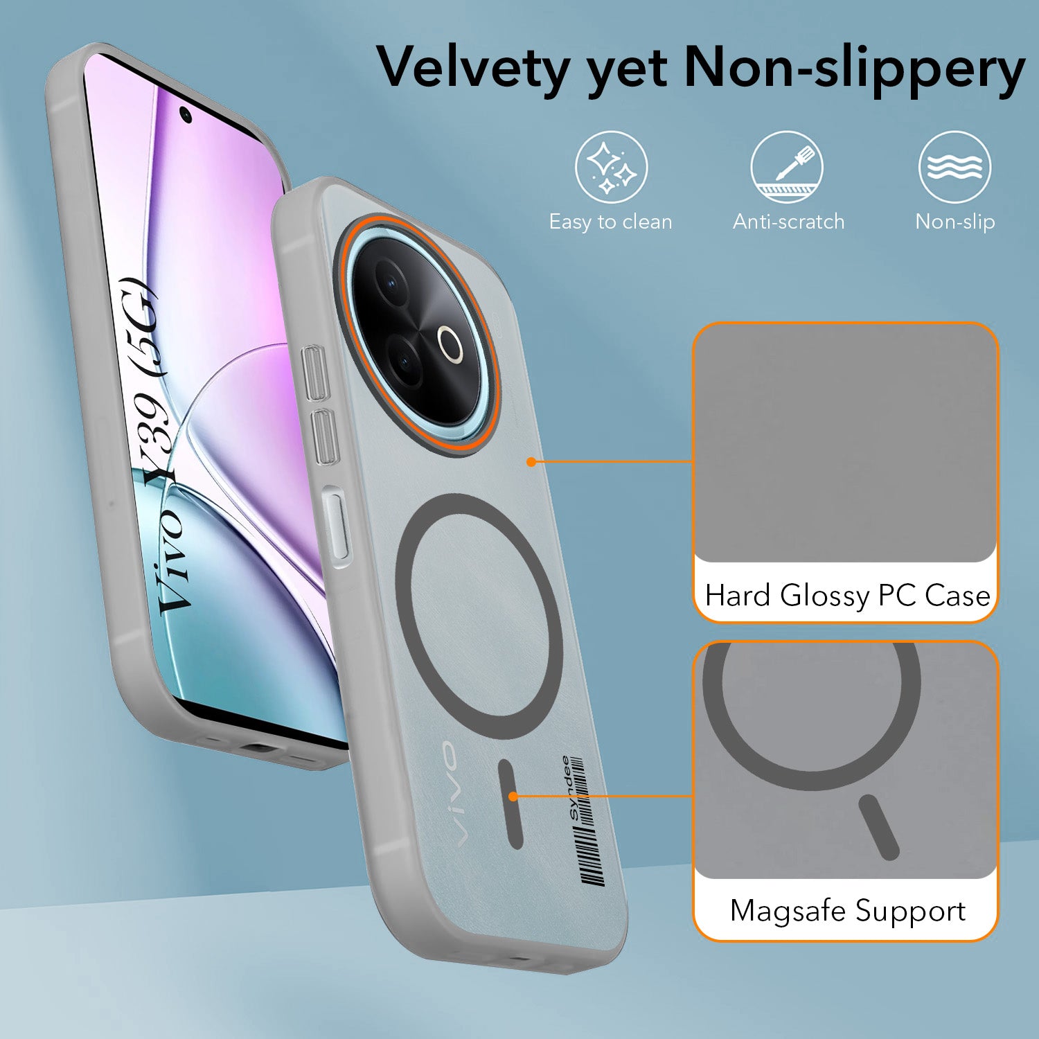 For Vivo Y39 Back Cover Case (Soft Touch | Camera Bump Protection | MagSafe Compatible | Matte Finish)