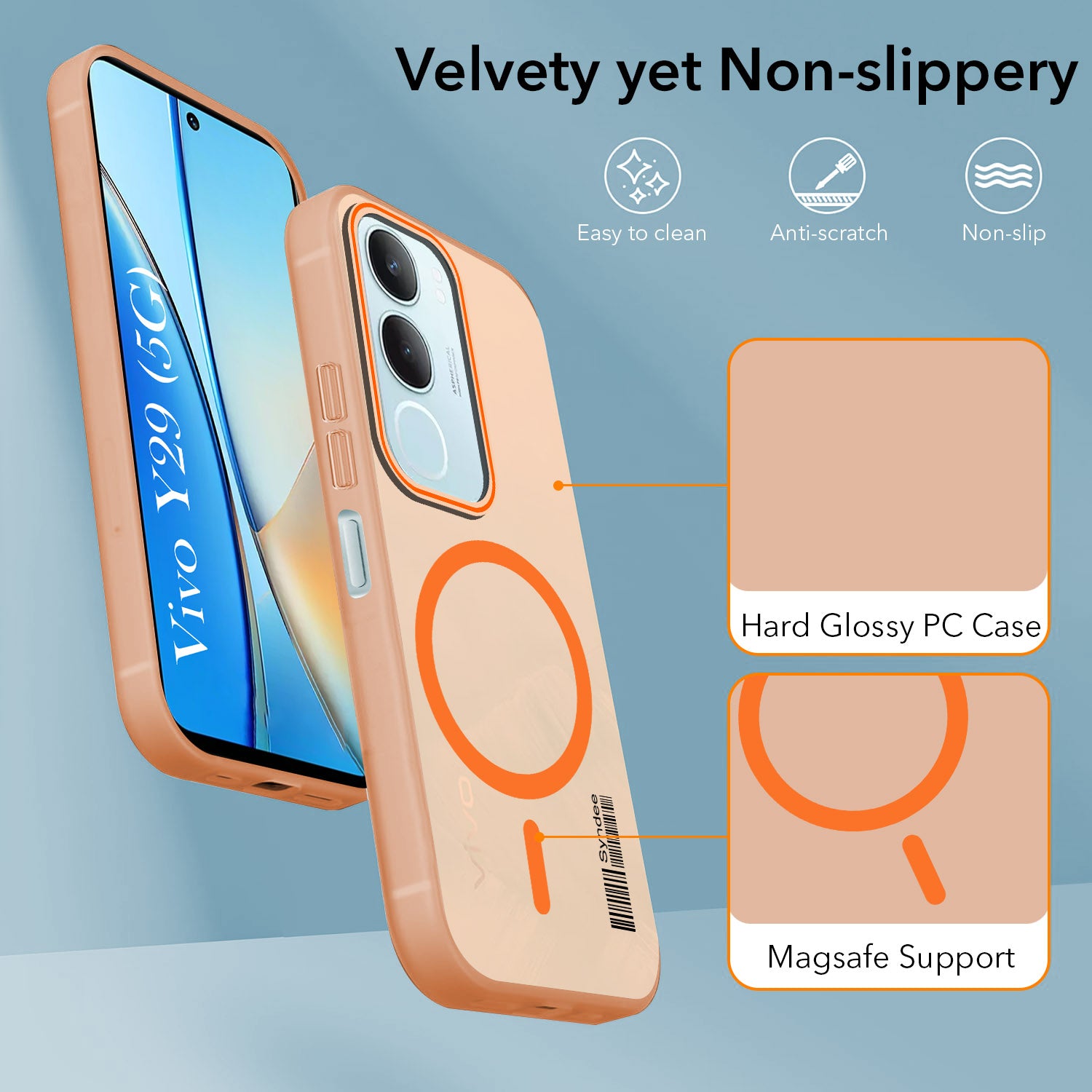 For Vivo Y29 Back Cover Case (Soft Touch | Camera Bump Protection | MagSafe Compatible | Matte Finish)