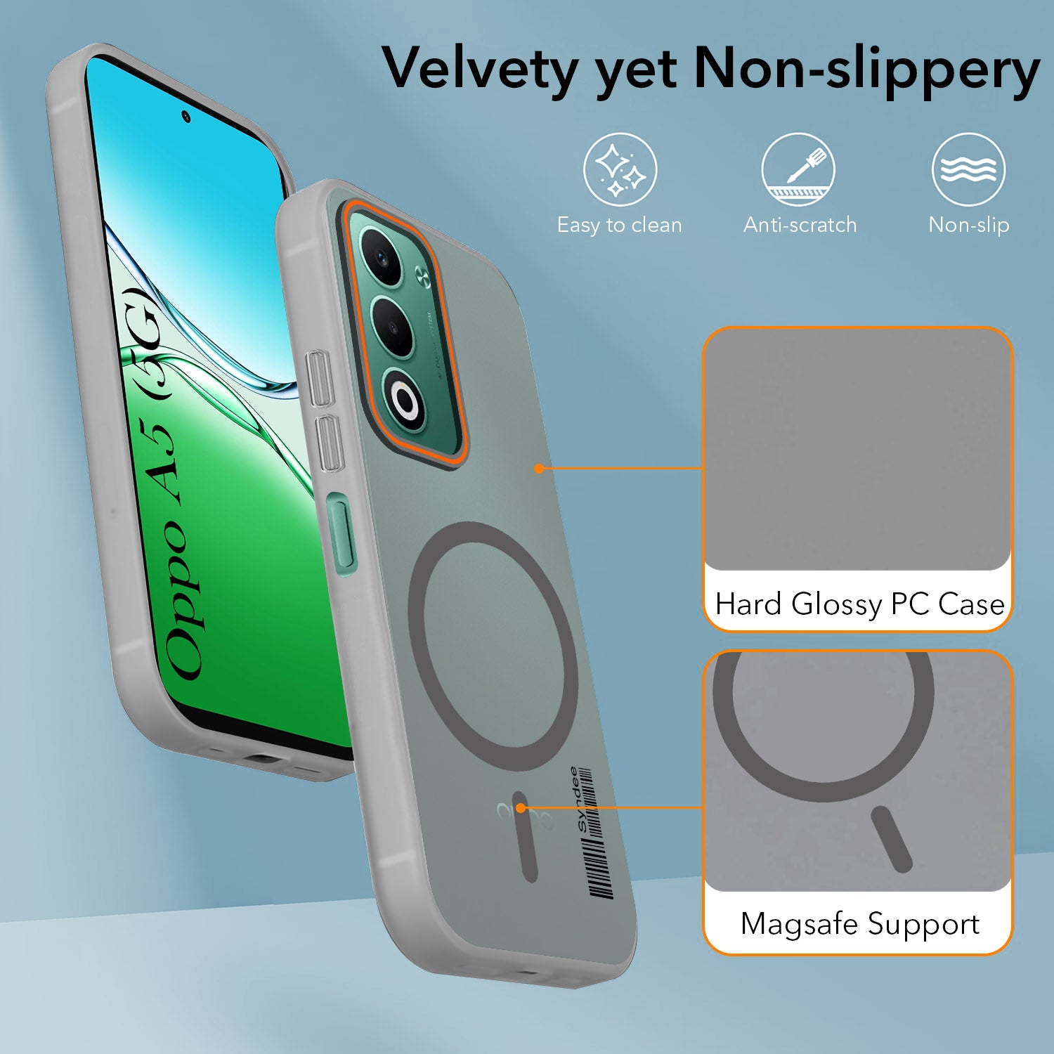 For Oppo A5 5G Back Cover Case (Soft Touch | Camera Bump Protection | MagSafe Compatible | Matte Finish)