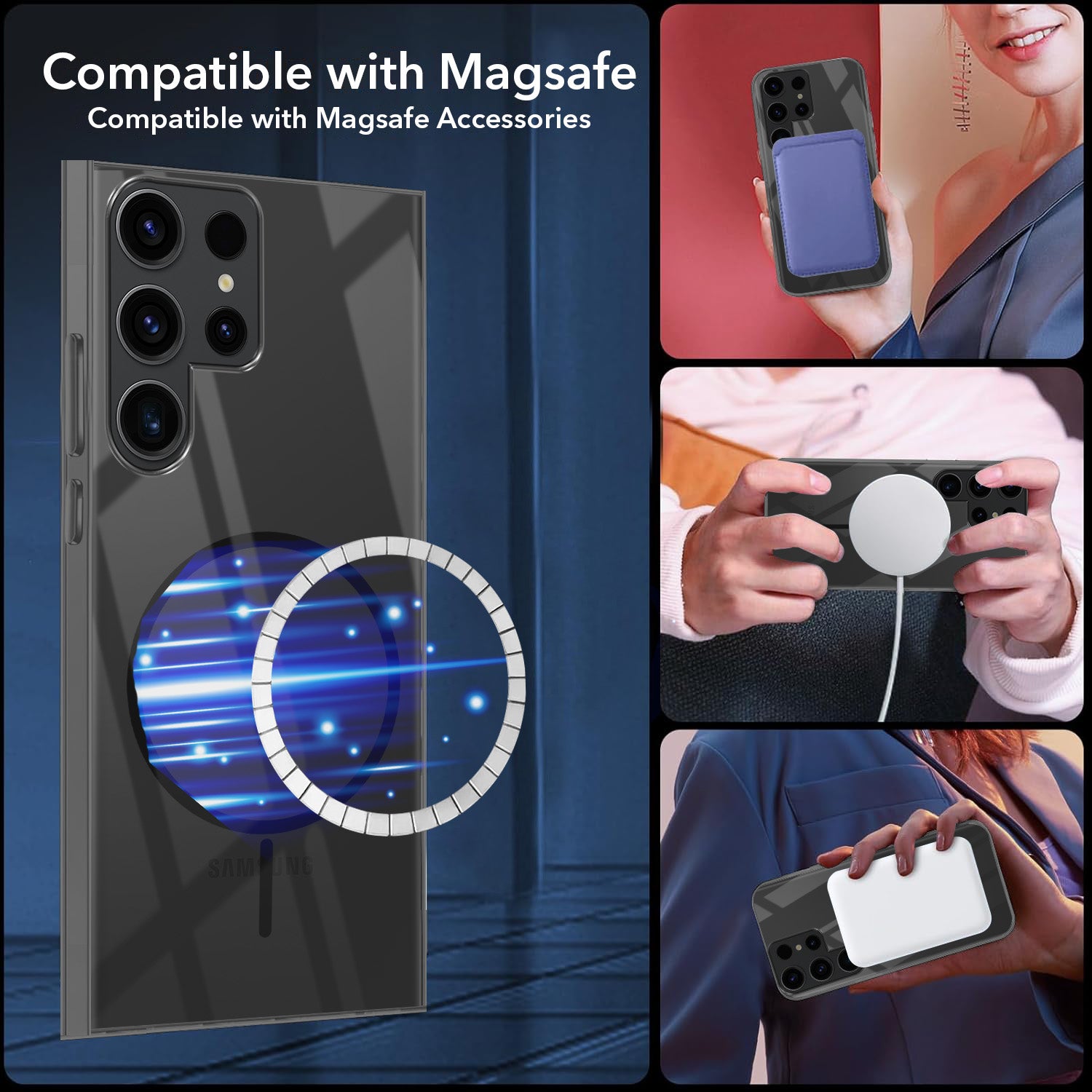 For Samsung Galaxy S23 Ultra 5G Back Cover Case (MagSafe Wireless Charging Support |Camera Protection Bump)