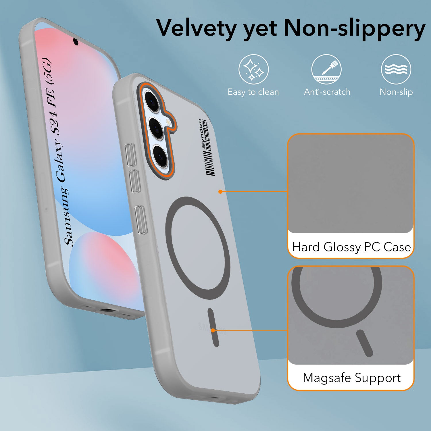 For Samsung Galaxy S24 FE Back Cover Case (Soft Touch | Camera Bump Protection | MagSafe Compatible | Matte Finish)