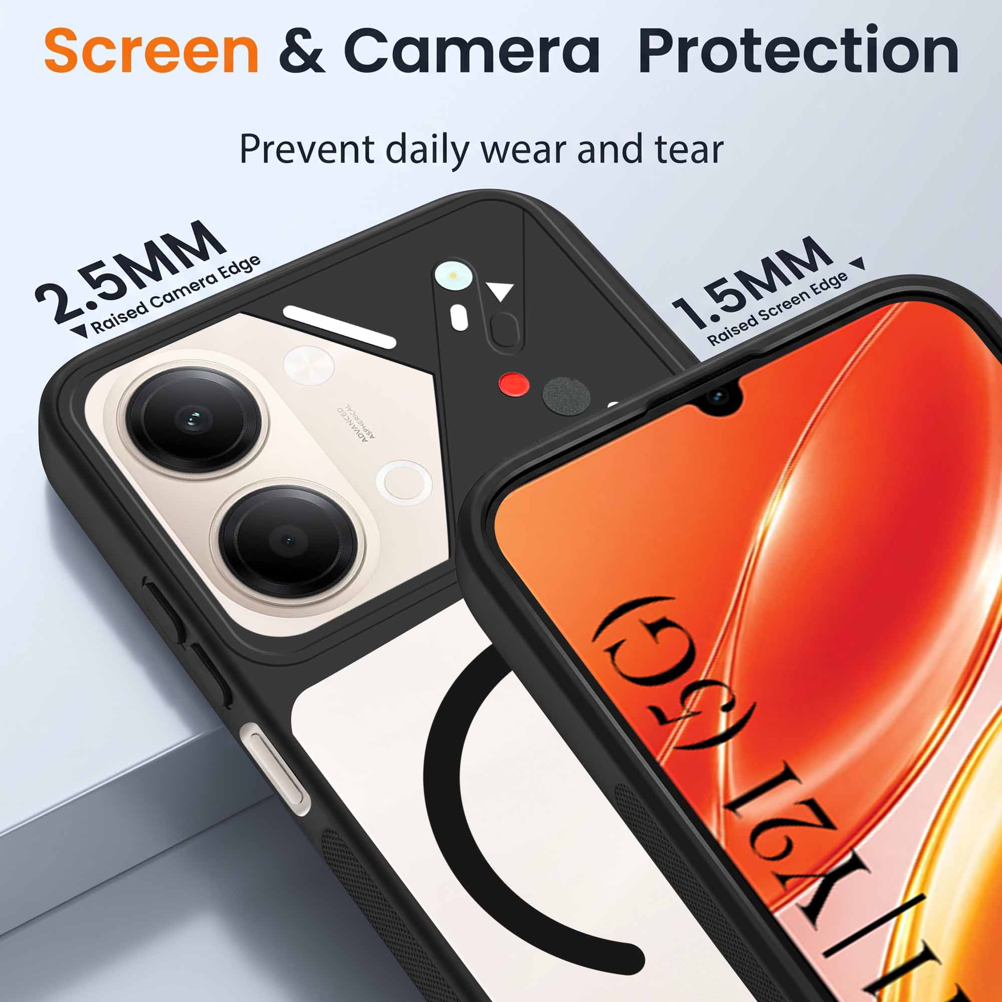 For Vivo Y11 | Vivo Y21 5G Back Cover Case Lifetime Anti-Yellow Clear (Camera Protection | Side Grip | Wireless MagSafe Compatible)