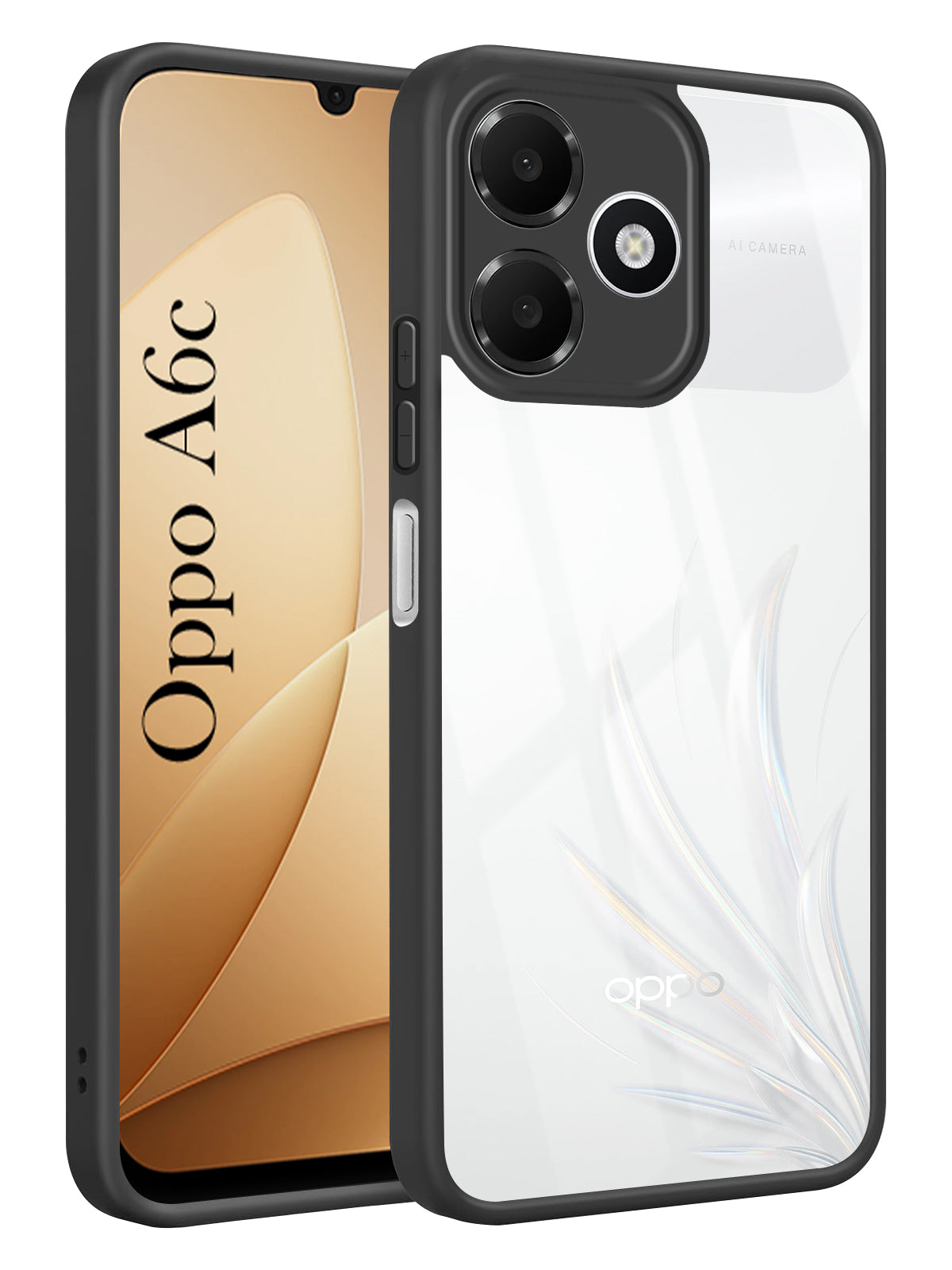 For Oppo A6c 4G Back Cover Case Ultra-Hybrid (Lifetime Anti Yellow | Anti Scratch | Crystal Clear Shockproof)
