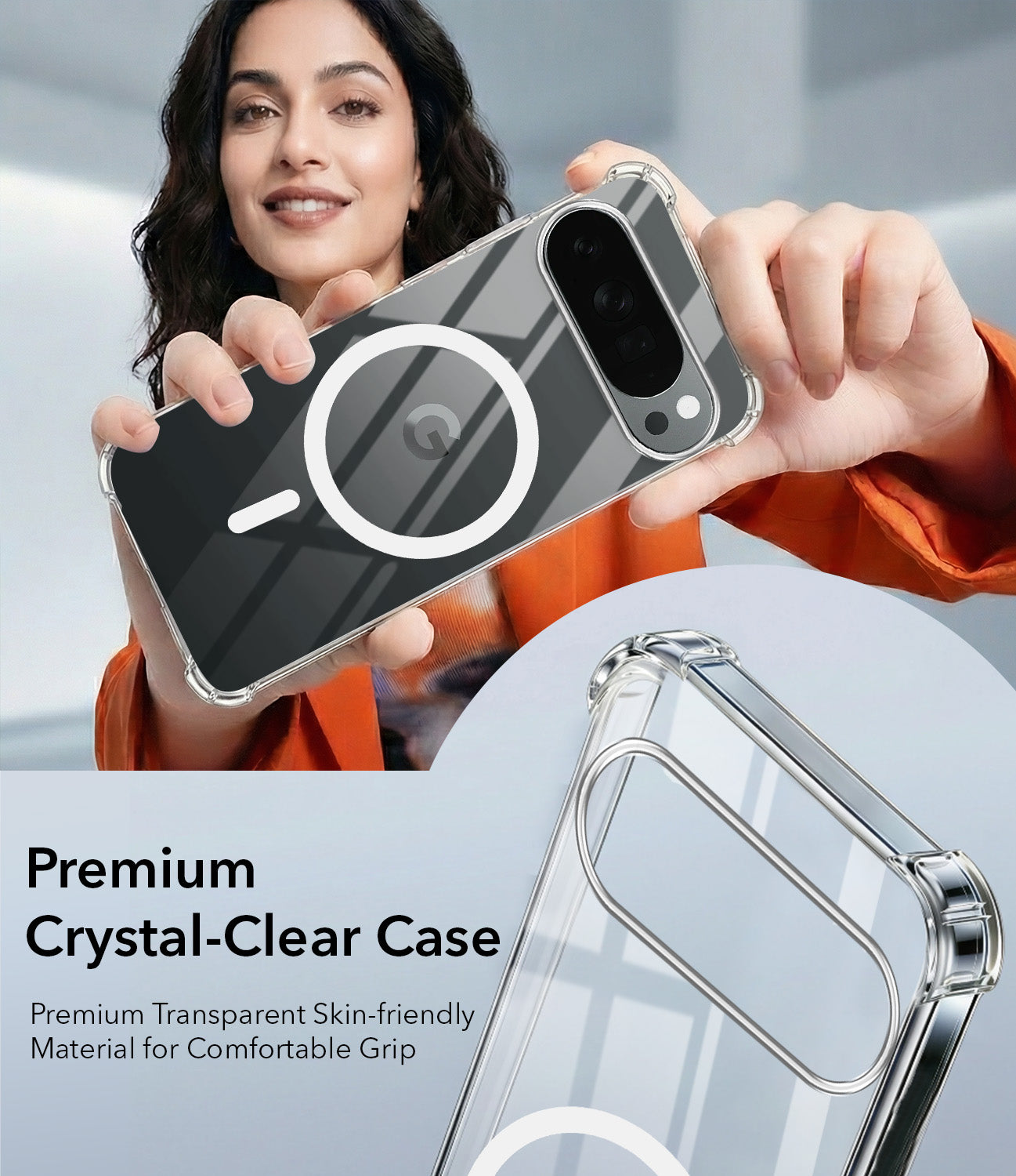For Google Pixel 10 Pro XL Back Cover Shockproof Crystal-Clear (Magsafe Wireless Support | Drop & Camera Protection | Hard Polycarbonate)
