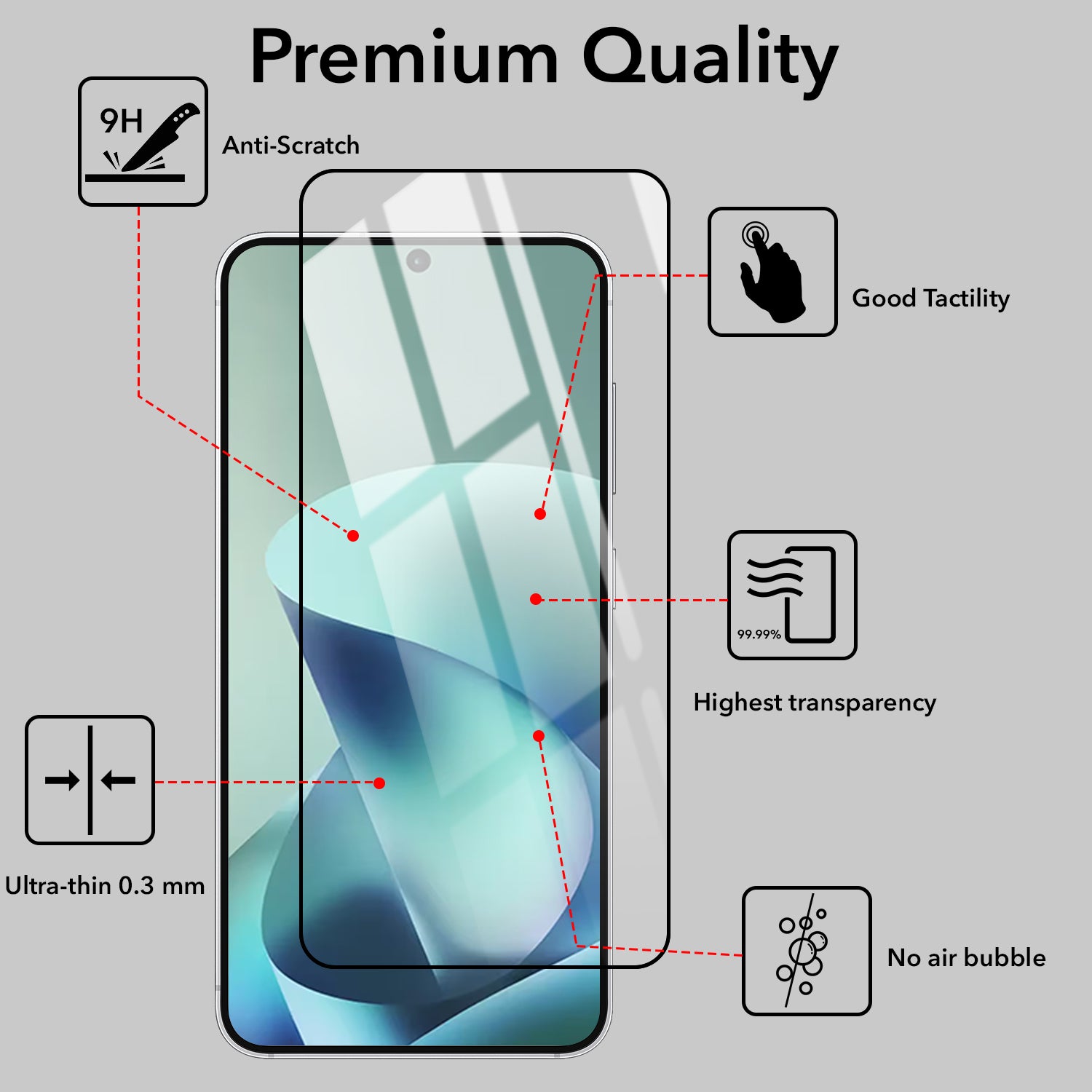 (Pack of 2) Tempered Glass For Motorola Moto G67 Power | G57 Power Military-Grade Gorilla Screen Protector With Installation Kit | Shatterproof, Full Coverage, HD Clear, Scratch Resistant