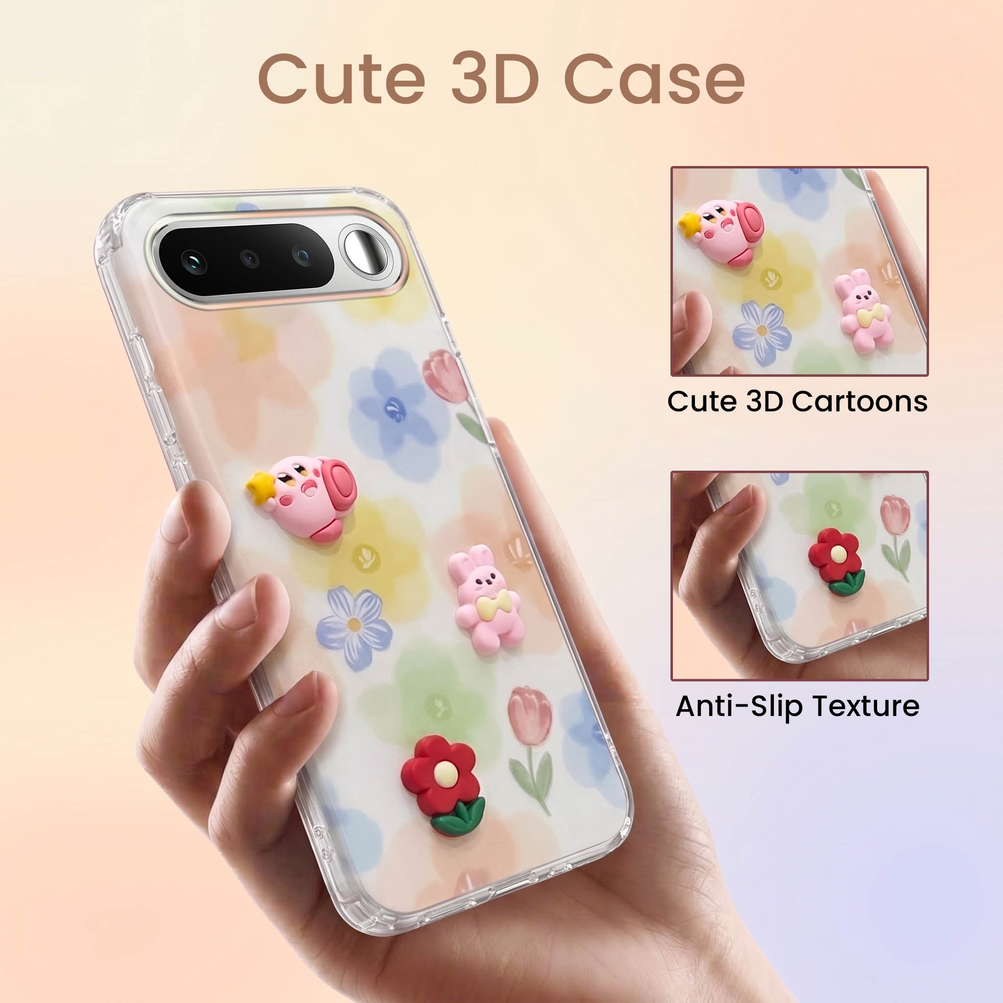 For Realme 16 Back Cover Case (3D Cute Cartoons | Hard Back Side Soft | Matte Premium Finish | HD Printing)