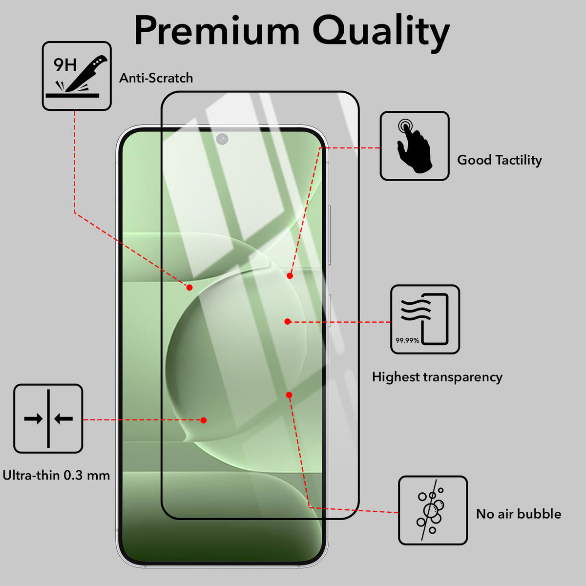 Tempered Glass For Vivo S2 FE 5G Military-Grade Gorilla Tempered Glass Screen Protector With Installation Kit | Shatterproof, Full Coverage, HD Clear, Scratch Resistant (Pack of 1)