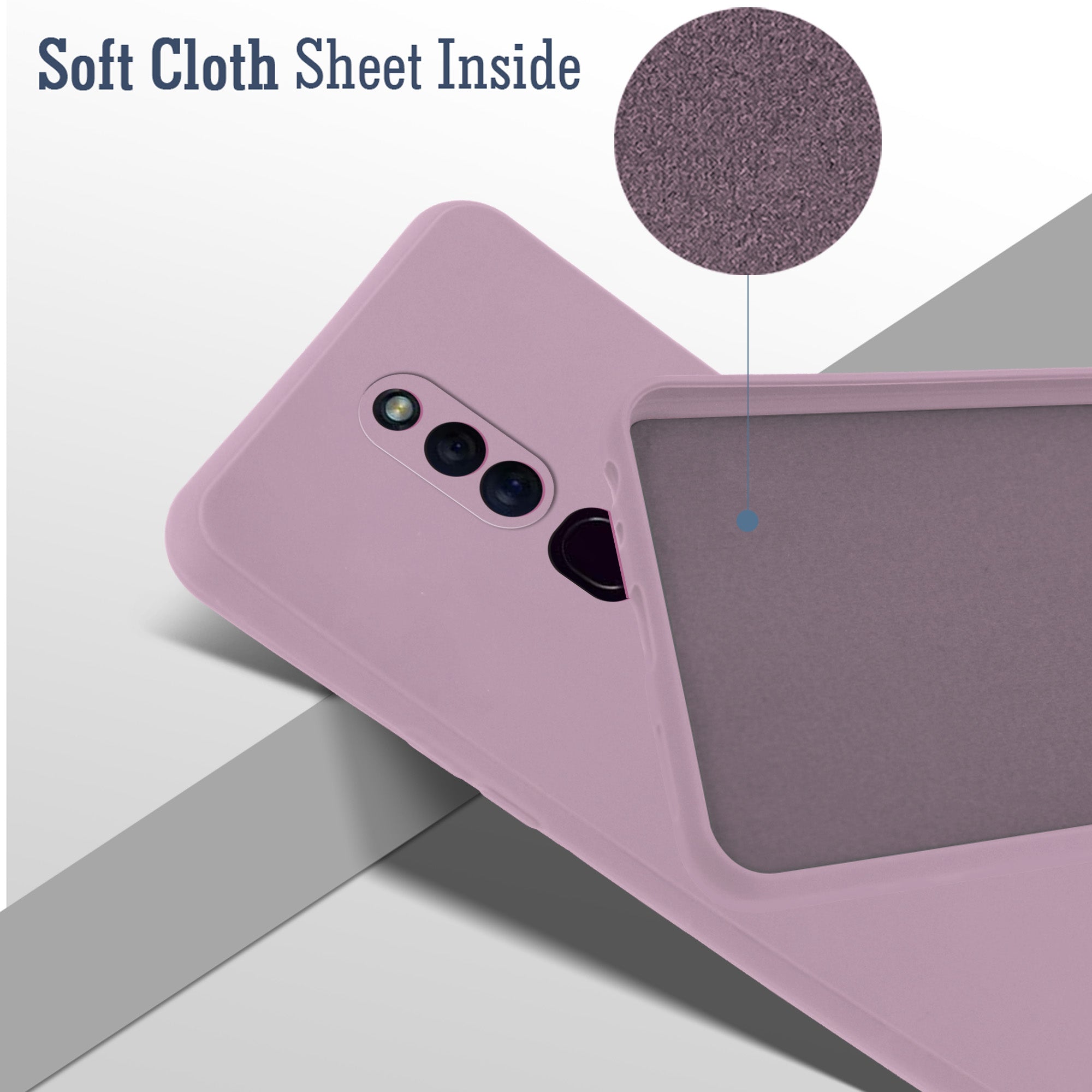 For Oppo F11 Pro Back Cover Case(Matte Finish Silicone with Inside Fiber Cloth)
