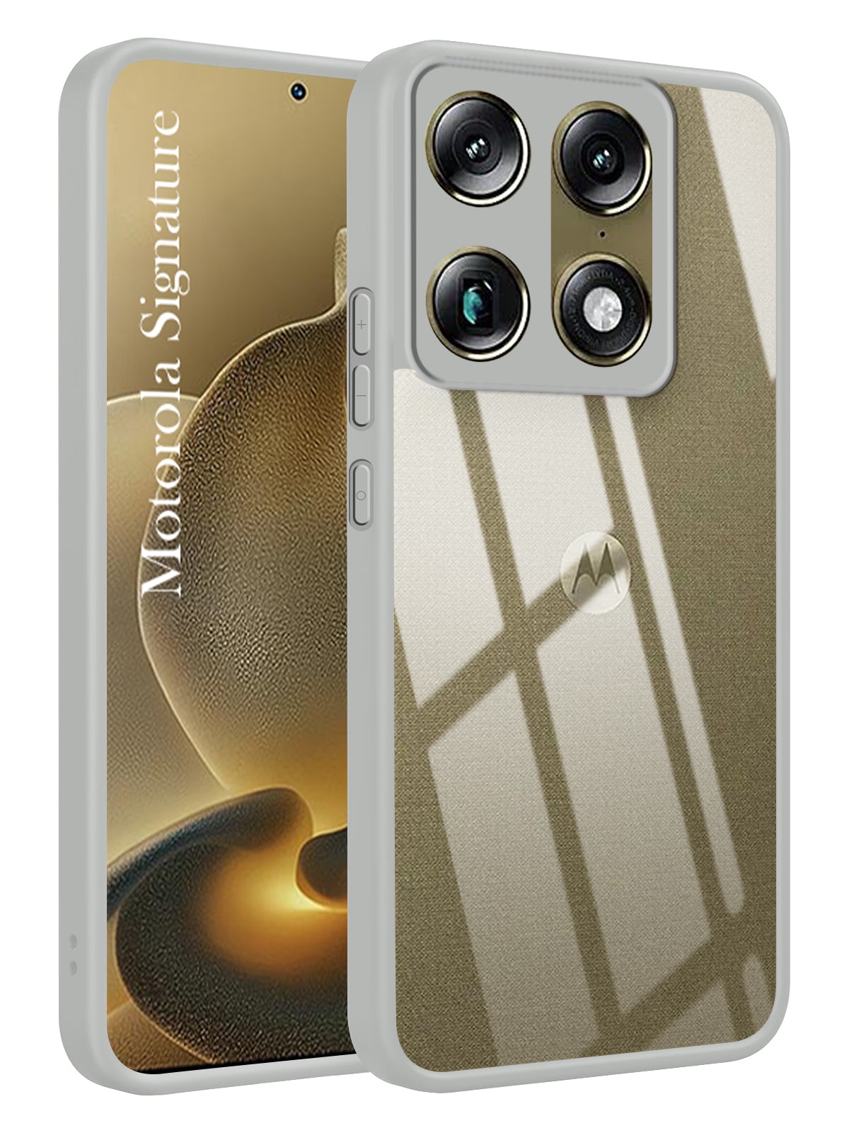 For Motorola Moto Signature 5G Back Cover Case Ultra-Hybrid (Lifetime Anti Yellow | Anti Scratch | Crystal Clear Shockproof)