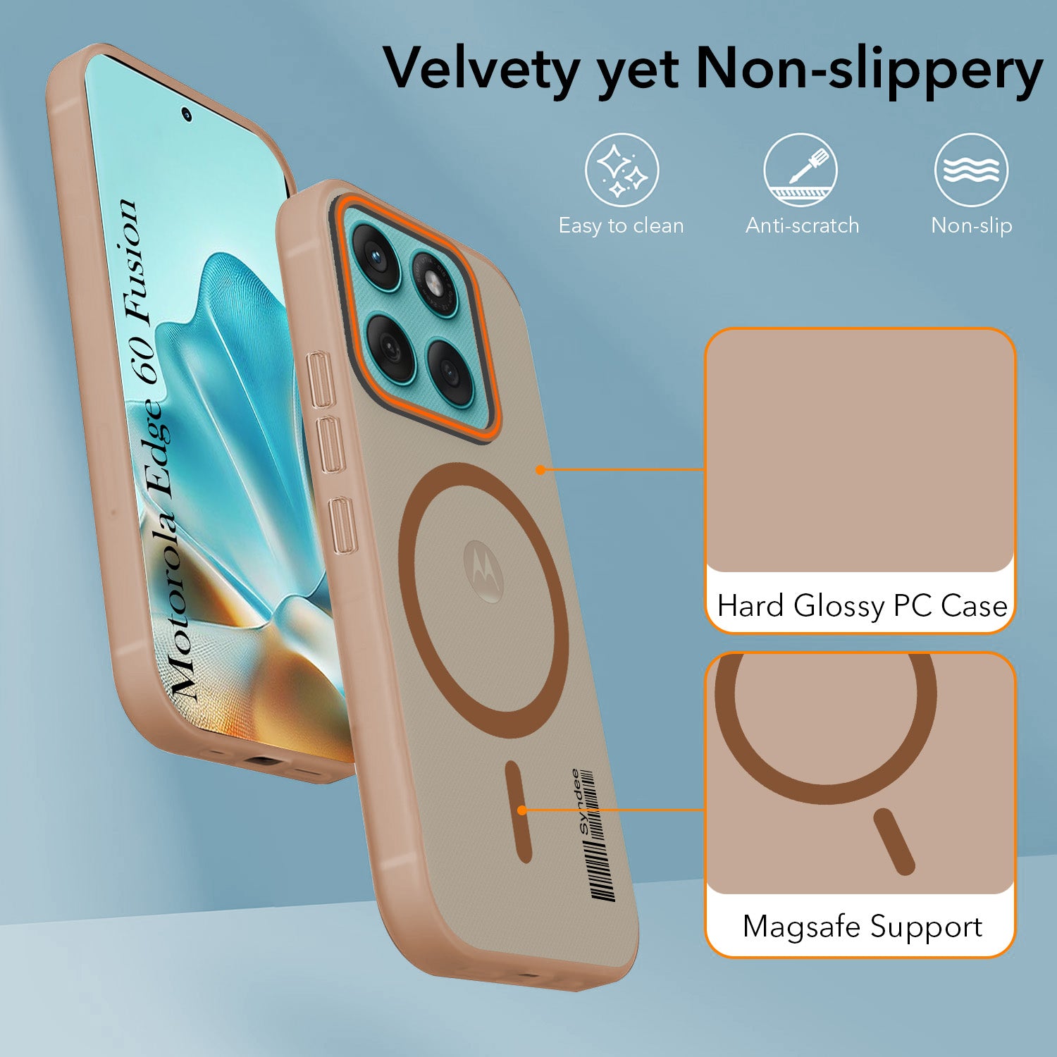 For Motorola Moto Edge 60 Fusion Back Cover Case (Soft Touch | Camera Bump Protection | MagSafe Compatible | Matte Finish)