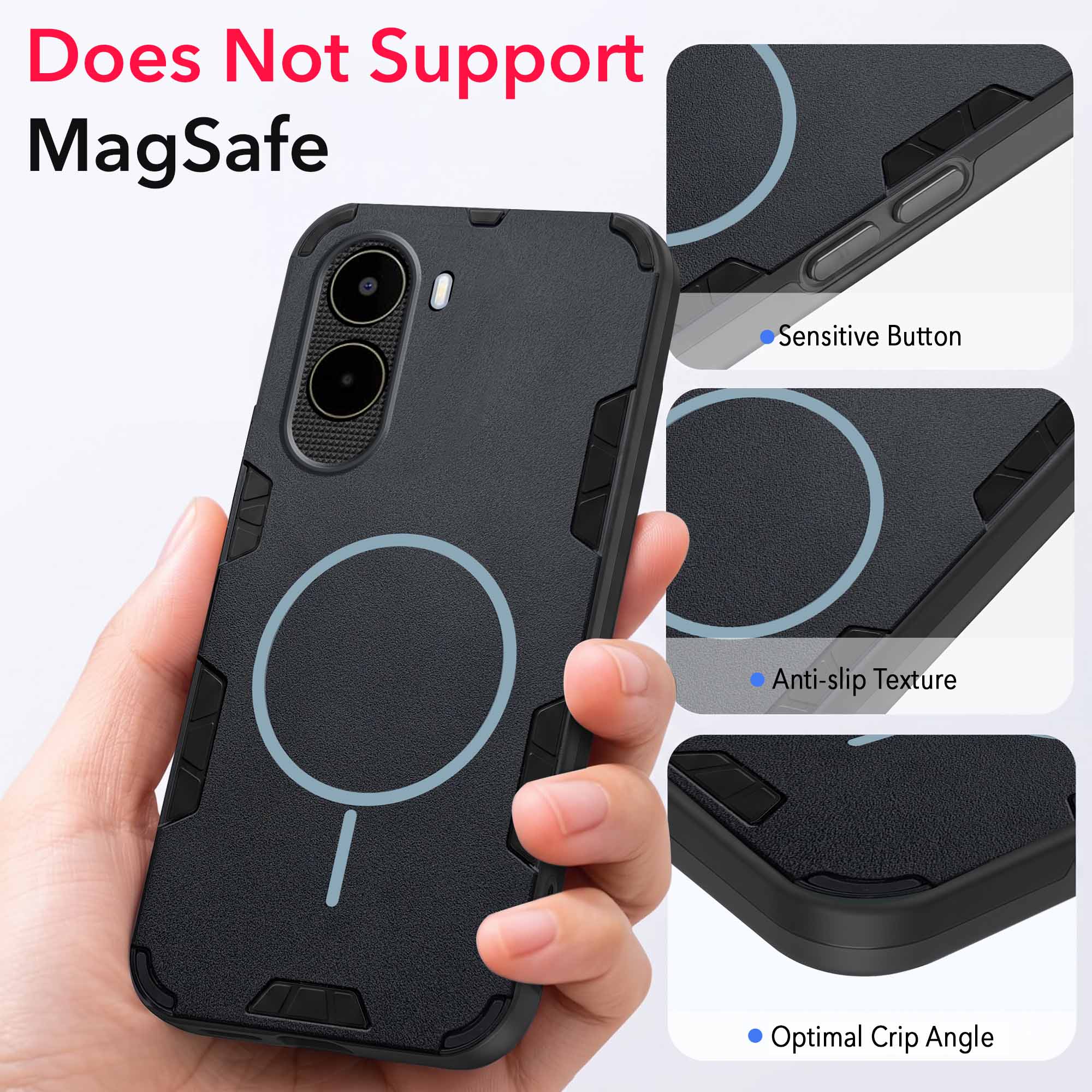 For Poco C81 Back Cover Case (Slim Hybrid Armor | Shockproof Camera Protection | Rugged Dual Layer)