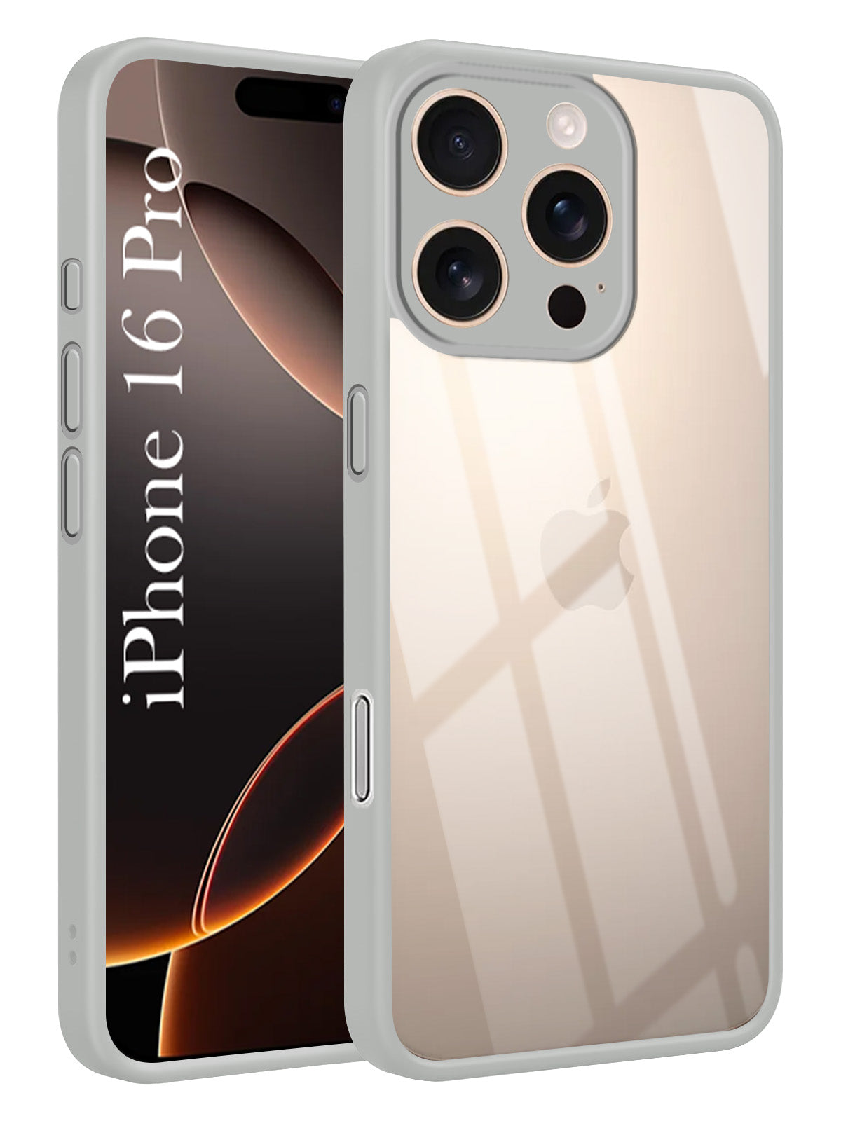 For Apple iPhone 16 Pro Ultra-Hybrid Back Cover Case(Lifetime Anti Yellow | Anti Scratch | Crystal Clear Shockproof)
