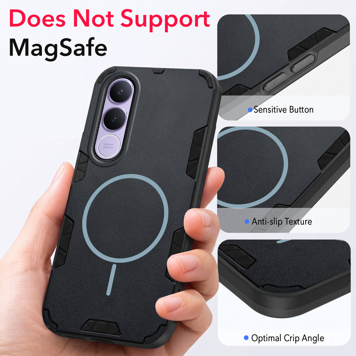 For Vivo V70 FE 5G Back Cover Case (Slim Hybrid Armor | Shockproof Camera Protection | Rugged Dual Layer)