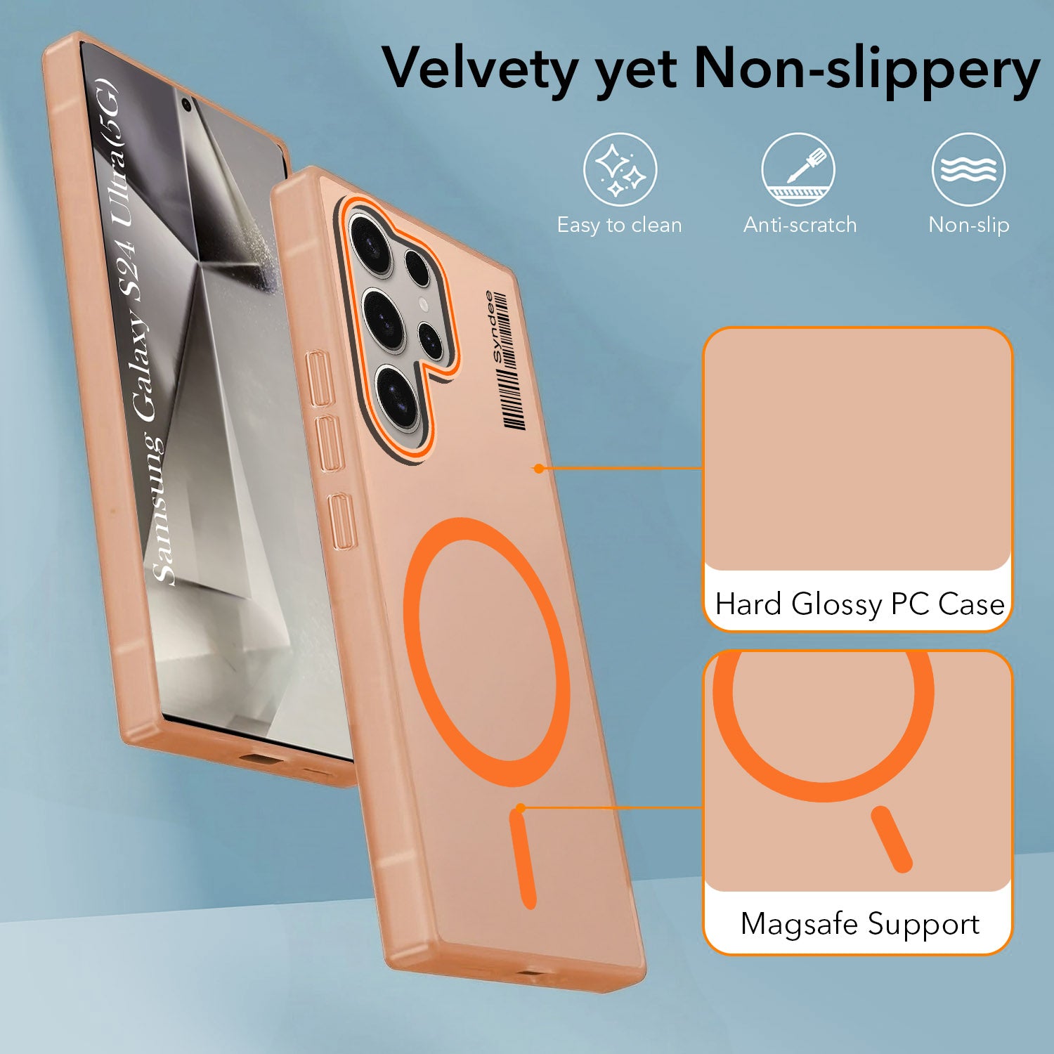 For Samsung Galaxy S24 Ultra Back Cover Case (Soft Touch | Camera Bump Protection | MagSafe Compatible | Matte Finish)