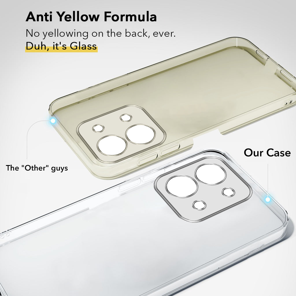 For Redmi 15C Back Cover Case Lifetime Anti-Yellow Clear (Sleek Hard Crystal | Shockproof and Camera Protection)