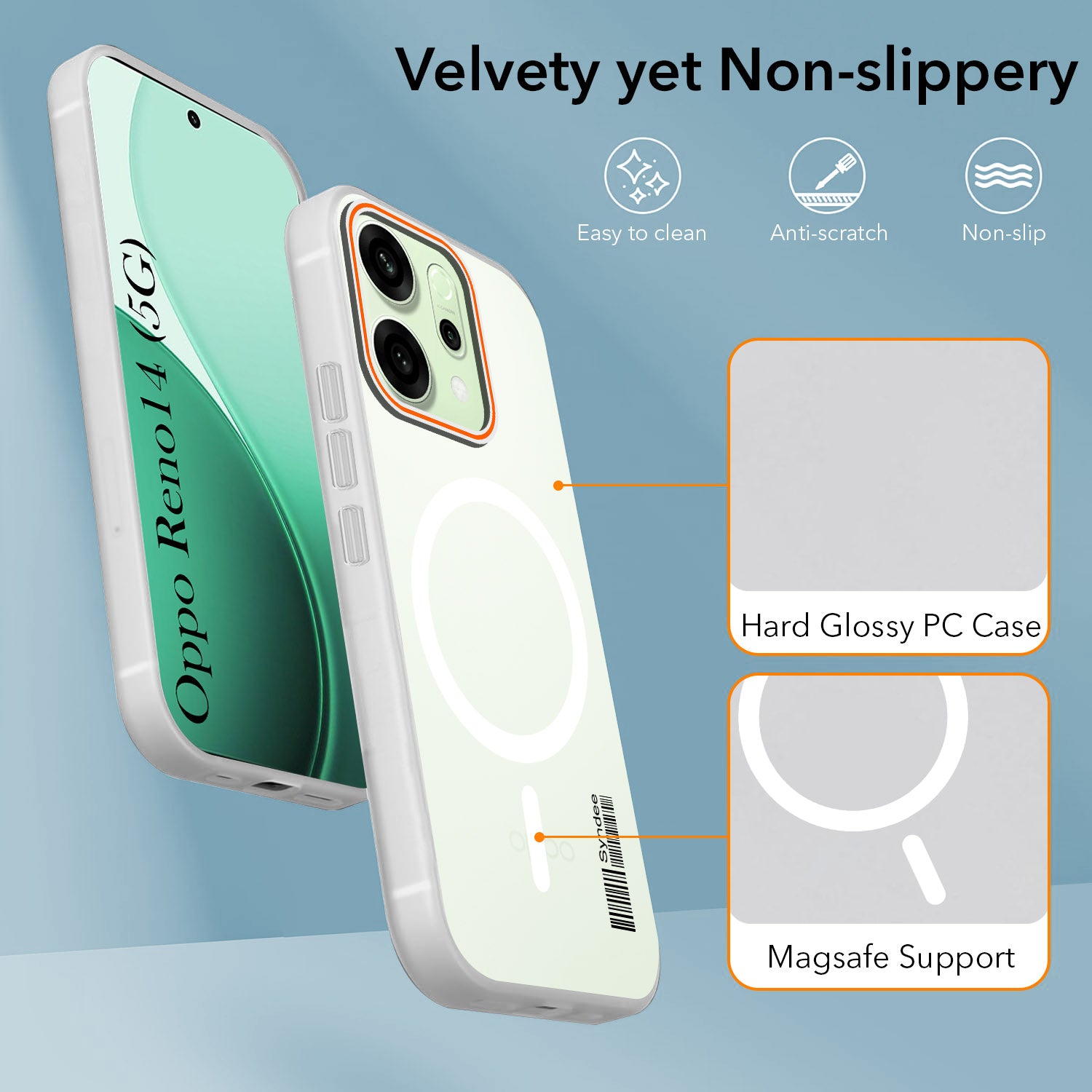For Oppo Reno14 5G | Oppo Reno 14 5G Back Cover Case (Soft Touch | Camera Bump Protection | MagSafe Compatible | Matte Finish)