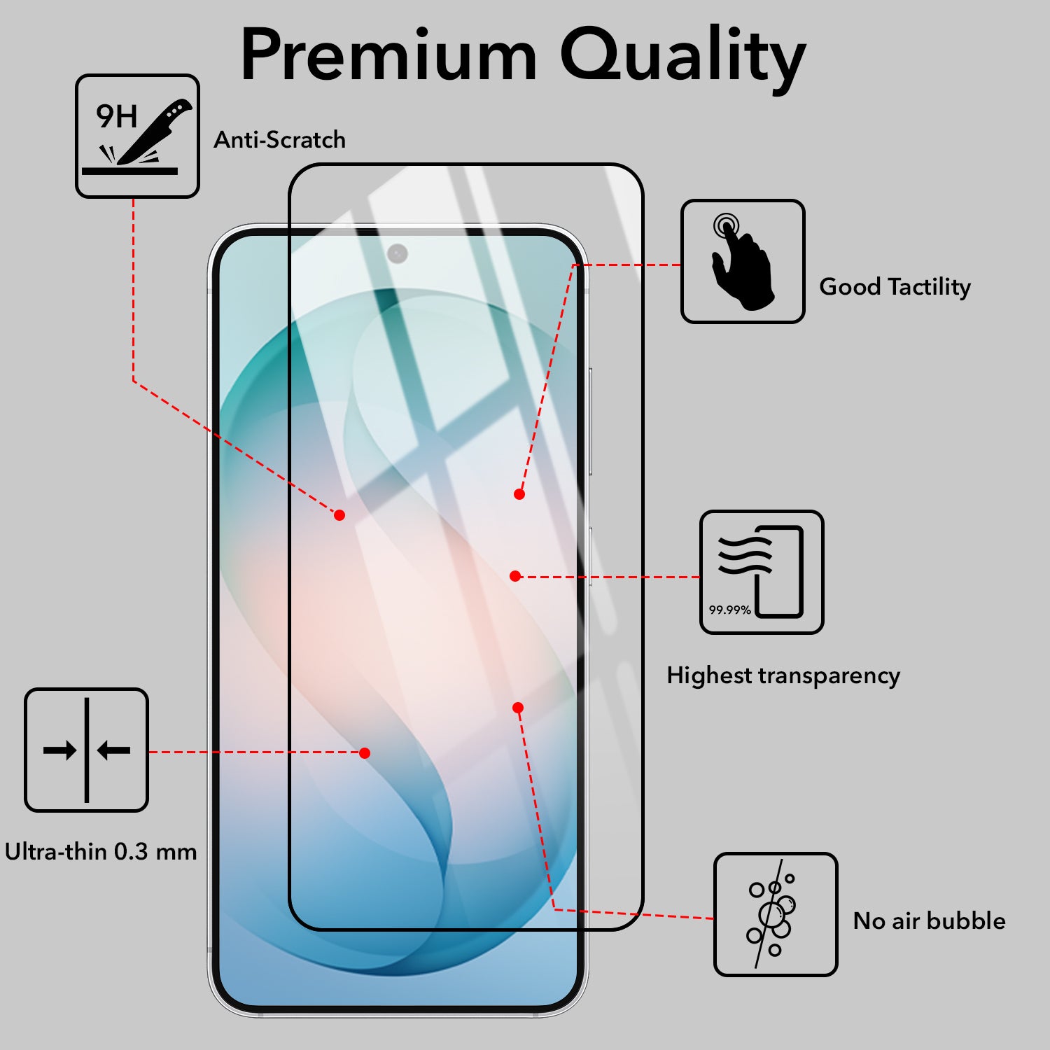 (Pack of 2) Tempered Glass For Samsung Galaxy S26 5G Military-Grade Gorilla Screen Protector With Installation Kit | Shatterproof, Full Coverage, HD Clear, Scratch Resistant