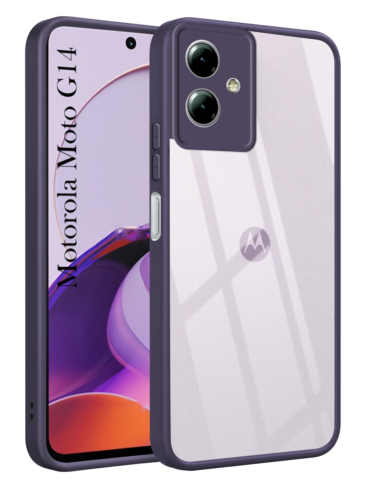 For Motorola Moto G14 Back Cover Case Ultra-Hybrid (Lifetime Anti Yellow | Anti Scratch | Crystal Clear Shockproof)