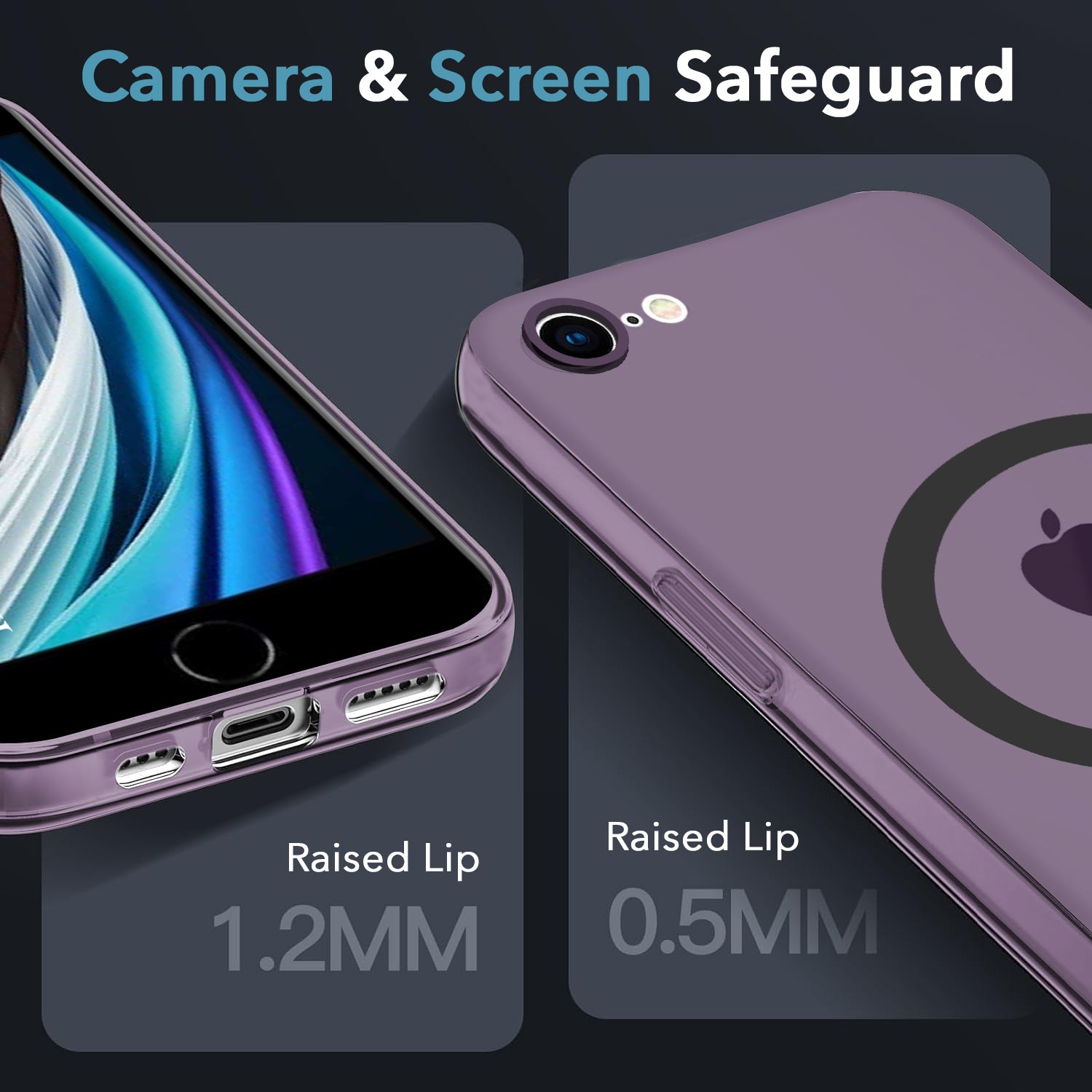 For iPhone SE 2020 | SE 2022 Back Cover Case (Frosted Matte Feel | MagSafe Compatible Wireless Charging | Polycarbonate Material)
