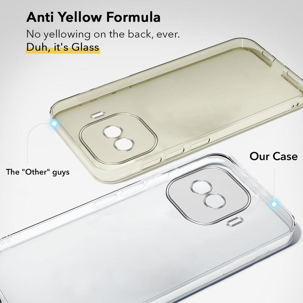 For Vivo iQOO 15R 5G Back Cover Case Lifetime Anti-Yellow Clear (Sleek Hard Crystal | Shockproof and Camera Protection)